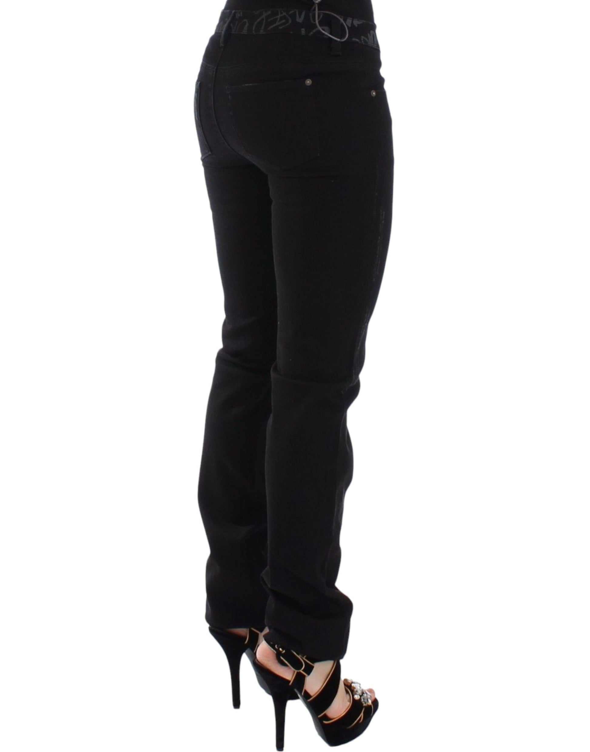 Ermanno Scervino Black Slim Jeans Denim Pants Skinny Stretch Ermanno Scervino
