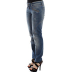 Ermanno Scervino Blue Slim Jeans Denim Pants Straight Stretch