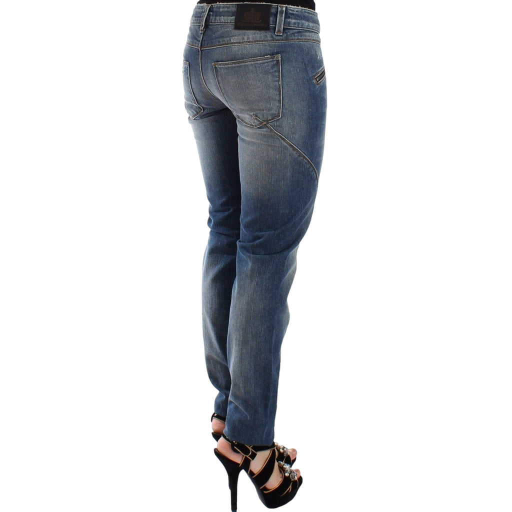 Ermanno Scervino Blue Slim Jeans Denim Pants Straight Stretch