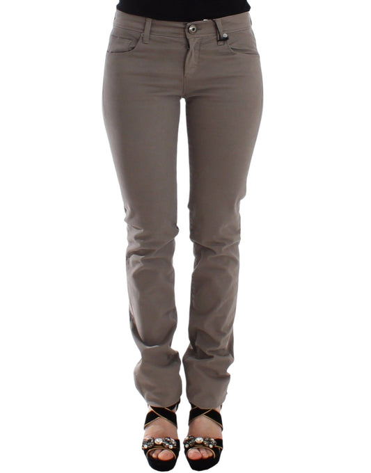 Ermanno Scervino Taupe Beige Slim Jeans Denim Pants Skinny Ermanno Scervino