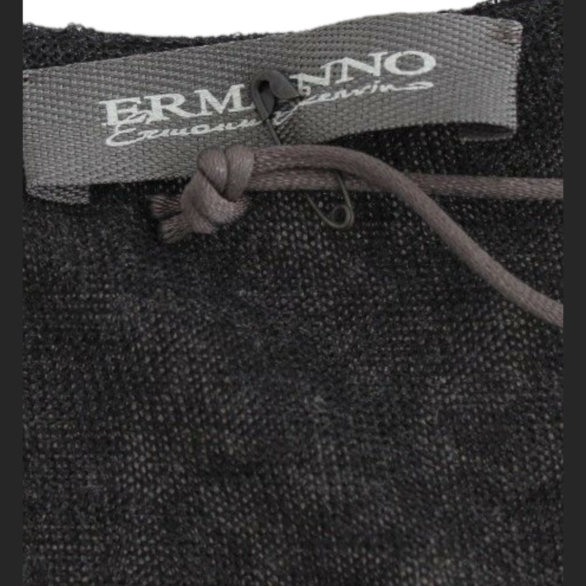 Ermanno Scervino Black Wool Blend Stretch Long Sleeve Sweater