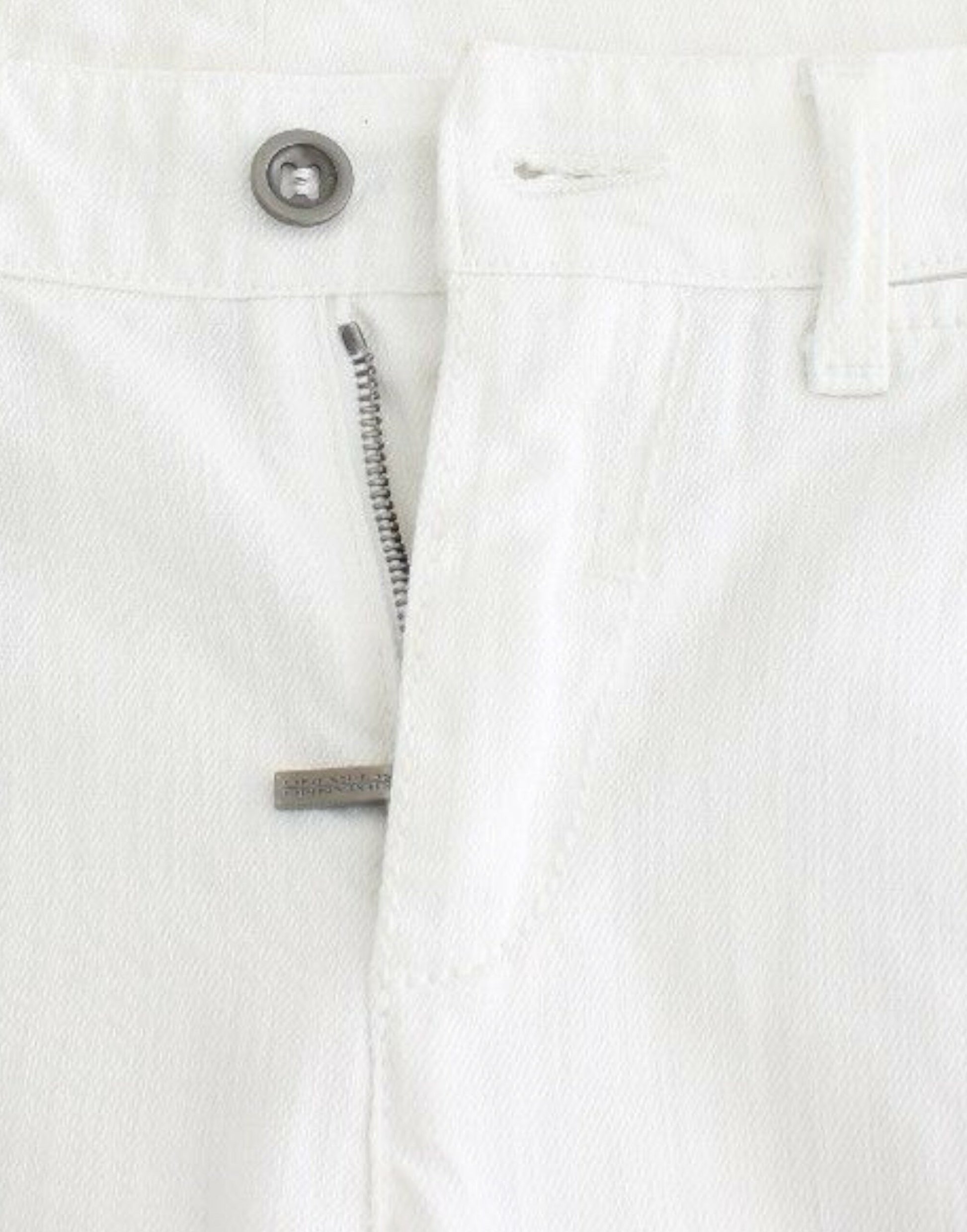 Ermanno Scervino White Cropped Jeans Denim Pants Branded Capri Ermanno Scervino
