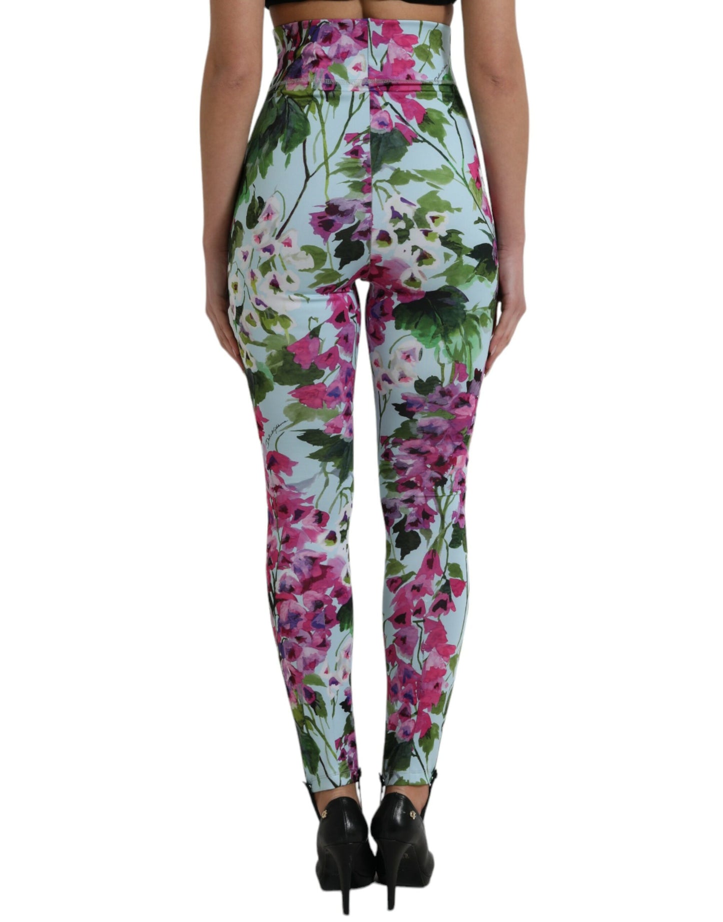 Dolce & Gabbana Multicolor Floral High Waist Leggings Pants Dolce & Gabbana
