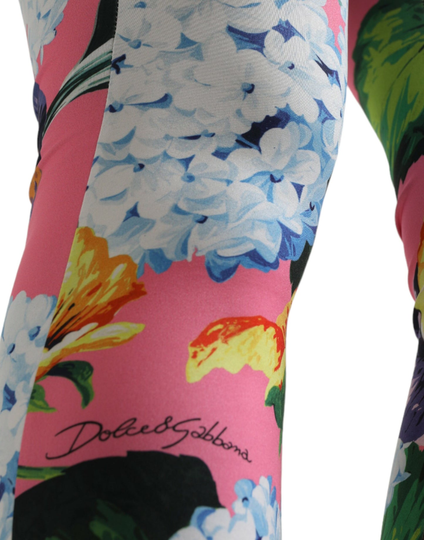 Dolce & Gabbana Multicolor Floral High Waist Leggings Pants Dolce & Gabbana