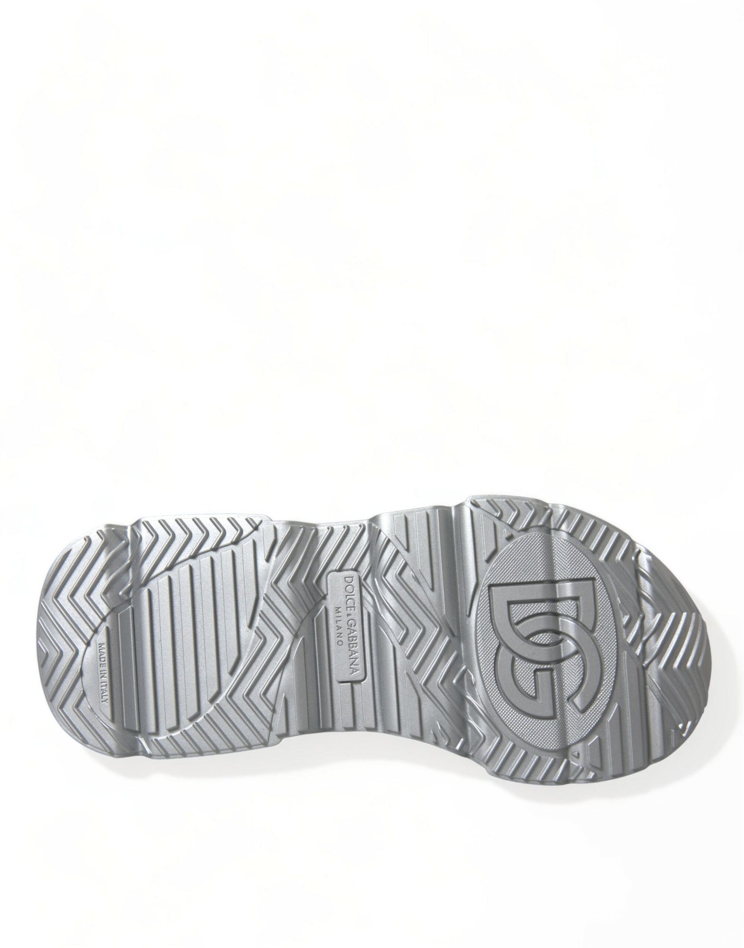 Dolce & Gabbana Silver DAYMASTER Leather Men Casual Sneakers Shoes Dolce & Gabbana