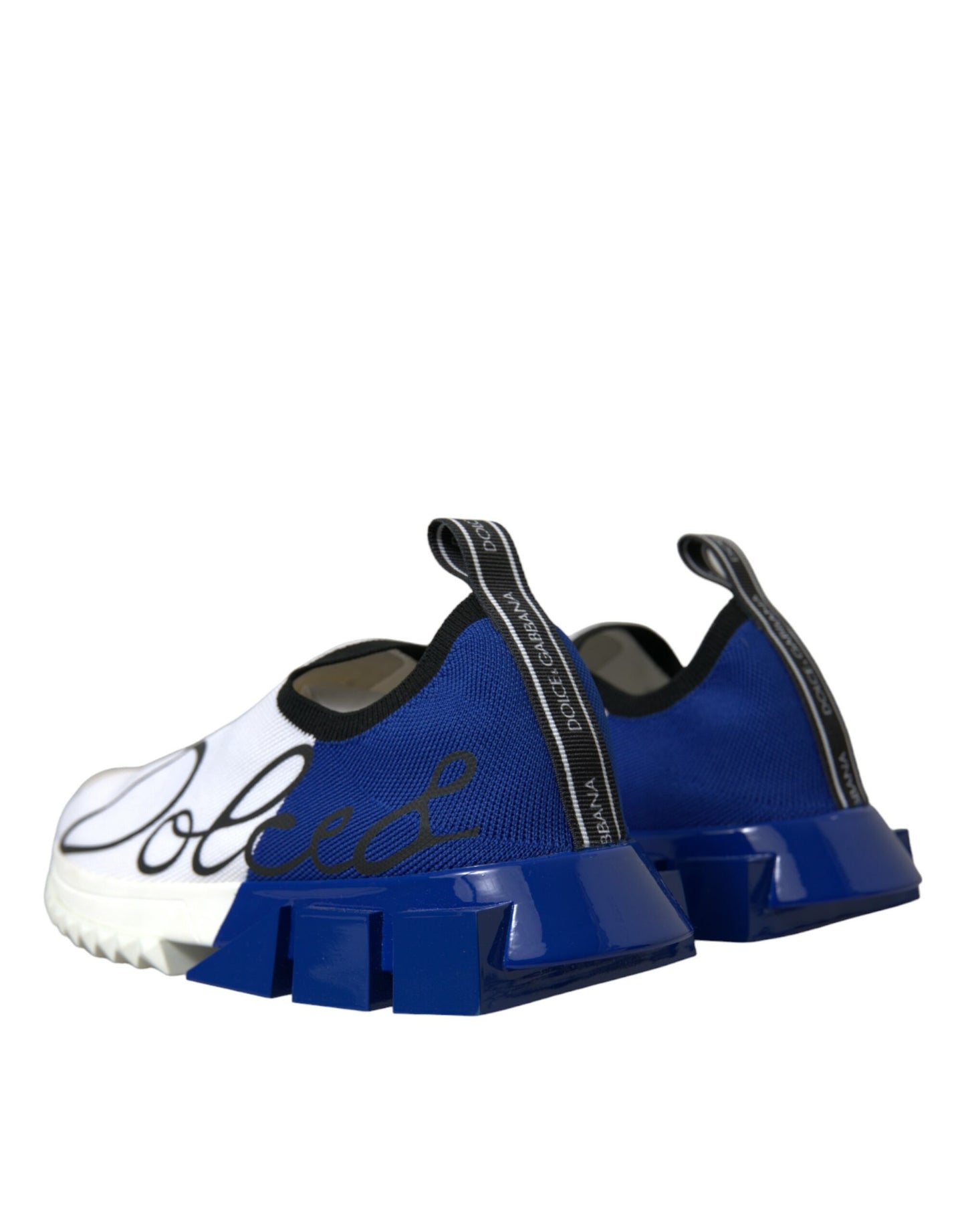 Dolce & Gabbana White Blue Sorrento Low Top Men Casual Sneakers Shoes Dolce & Gabbana