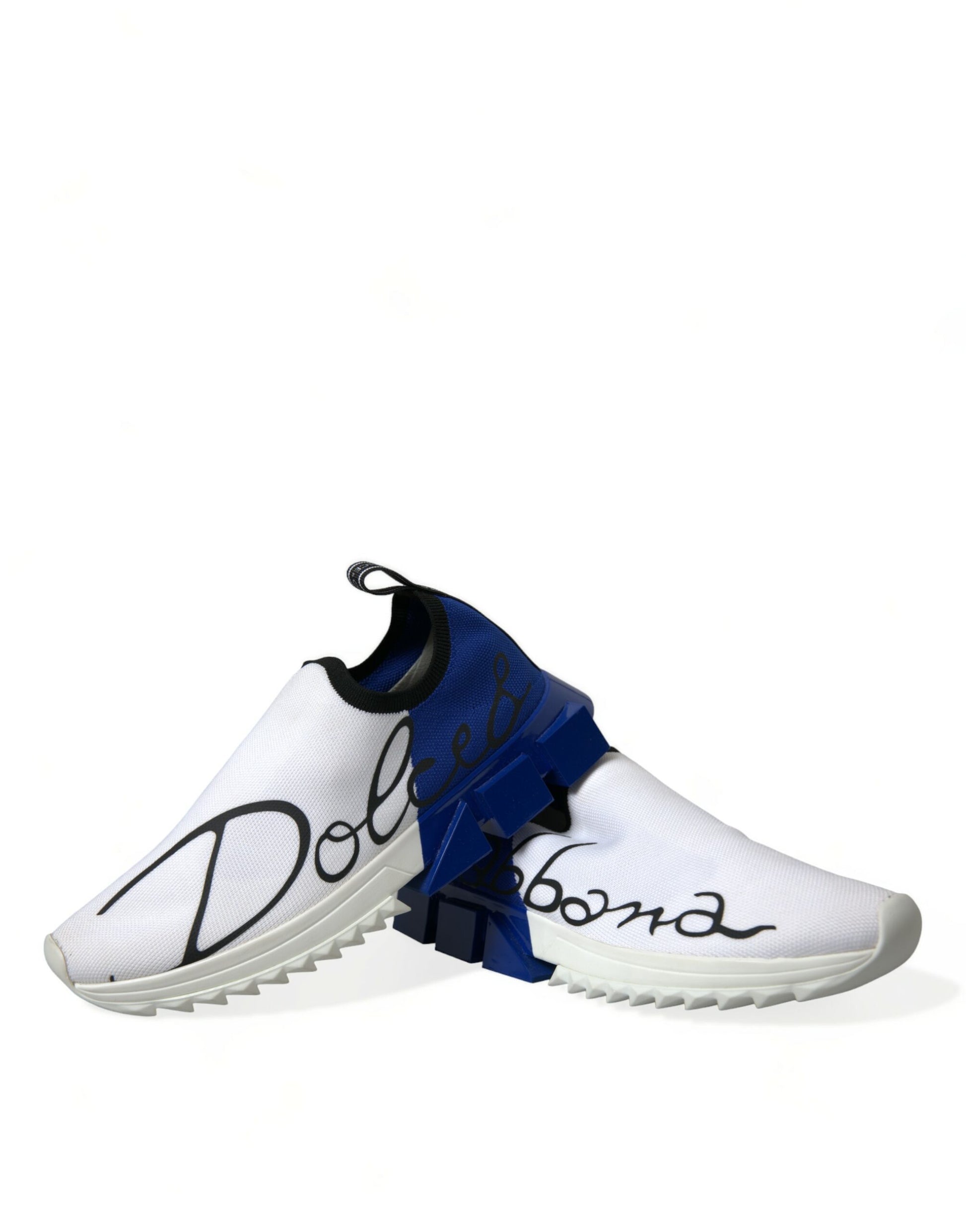 Dolce & Gabbana White Blue Sorrento Low Top Men Casual Sneakers Shoes Dolce & Gabbana