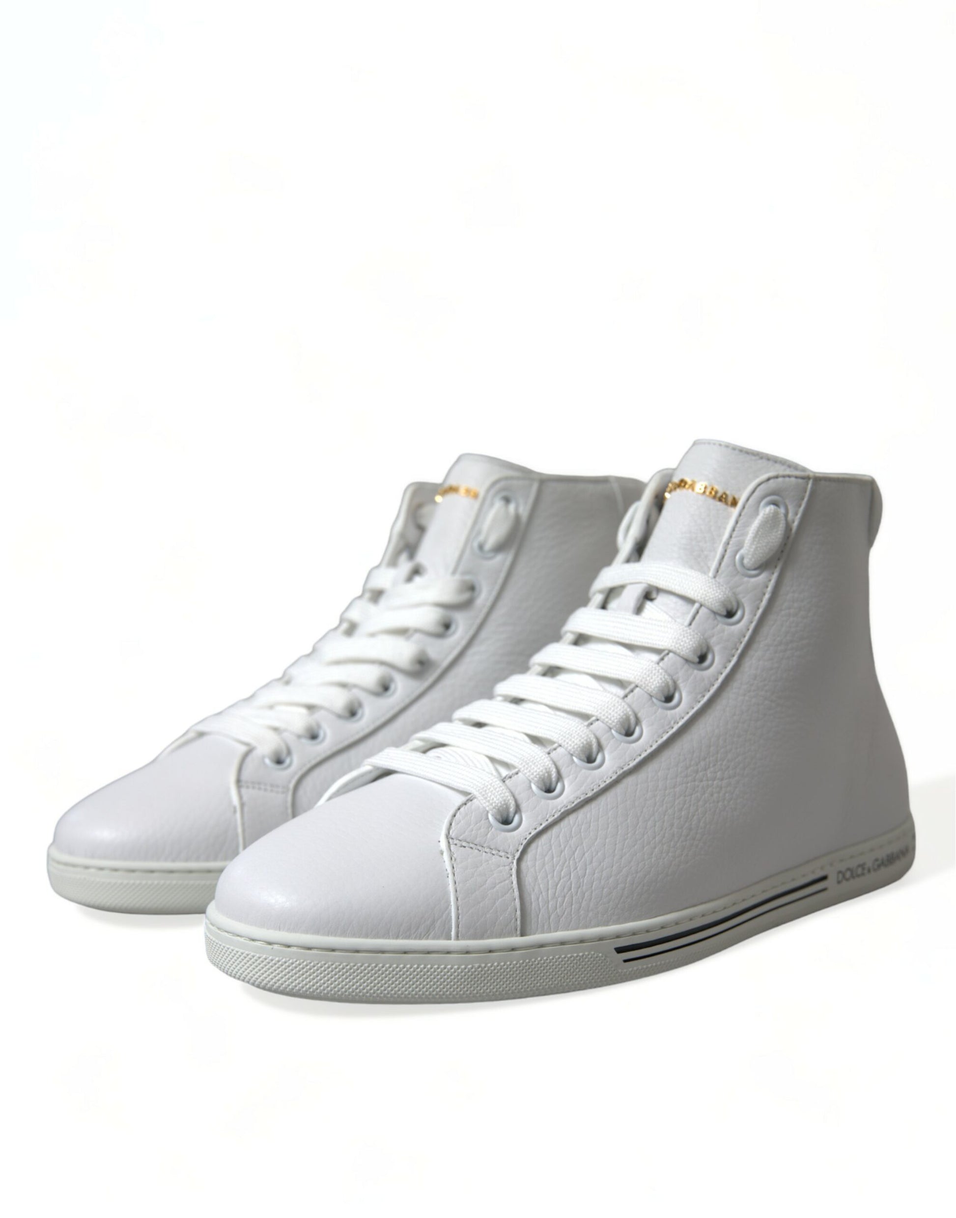 Dolce & Gabbana White Saint Tropez High Top Men Sneakers Shoes Dolce & Gabbana