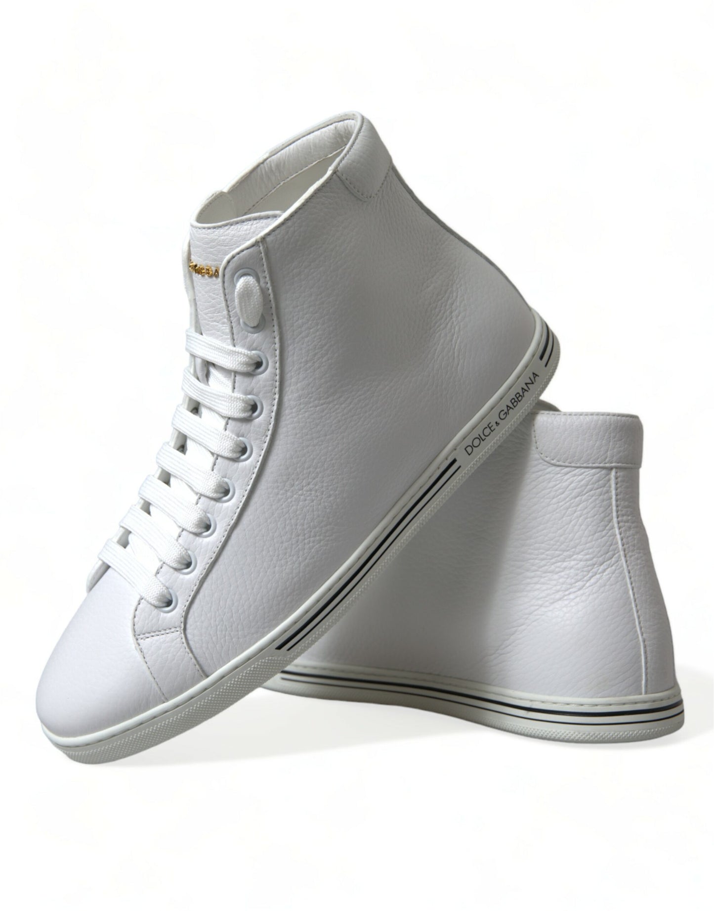 Dolce & Gabbana White Saint Tropez High Top Men Sneakers Shoes Dolce & Gabbana
