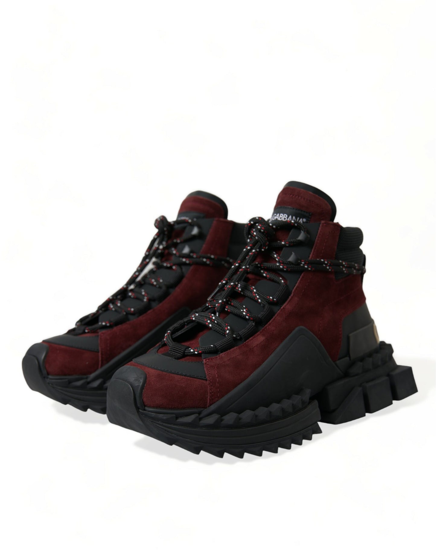 Dolce & Gabbana Burgundy Super King High Top Men Sneakers Shoes Dolce & Gabbana