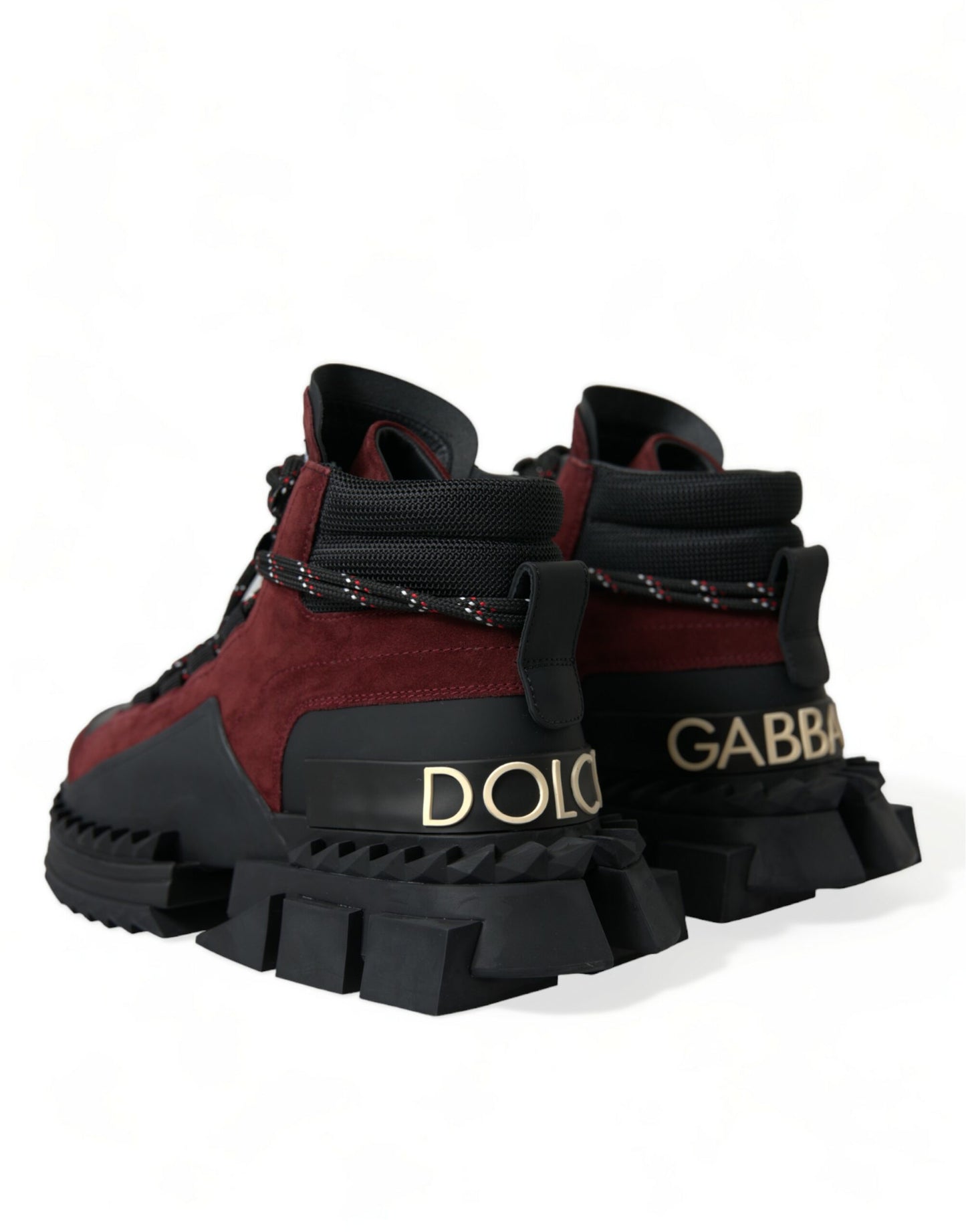 Dolce & Gabbana Burgundy Super King High Top Men Sneakers Shoes Dolce & Gabbana