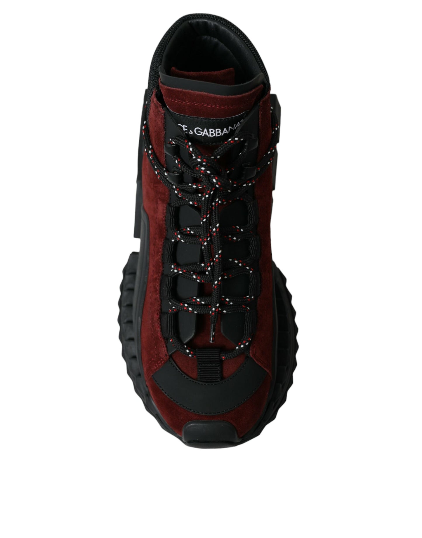 Dolce & Gabbana Burgundy Super King High Top Men Sneakers Shoes Dolce & Gabbana