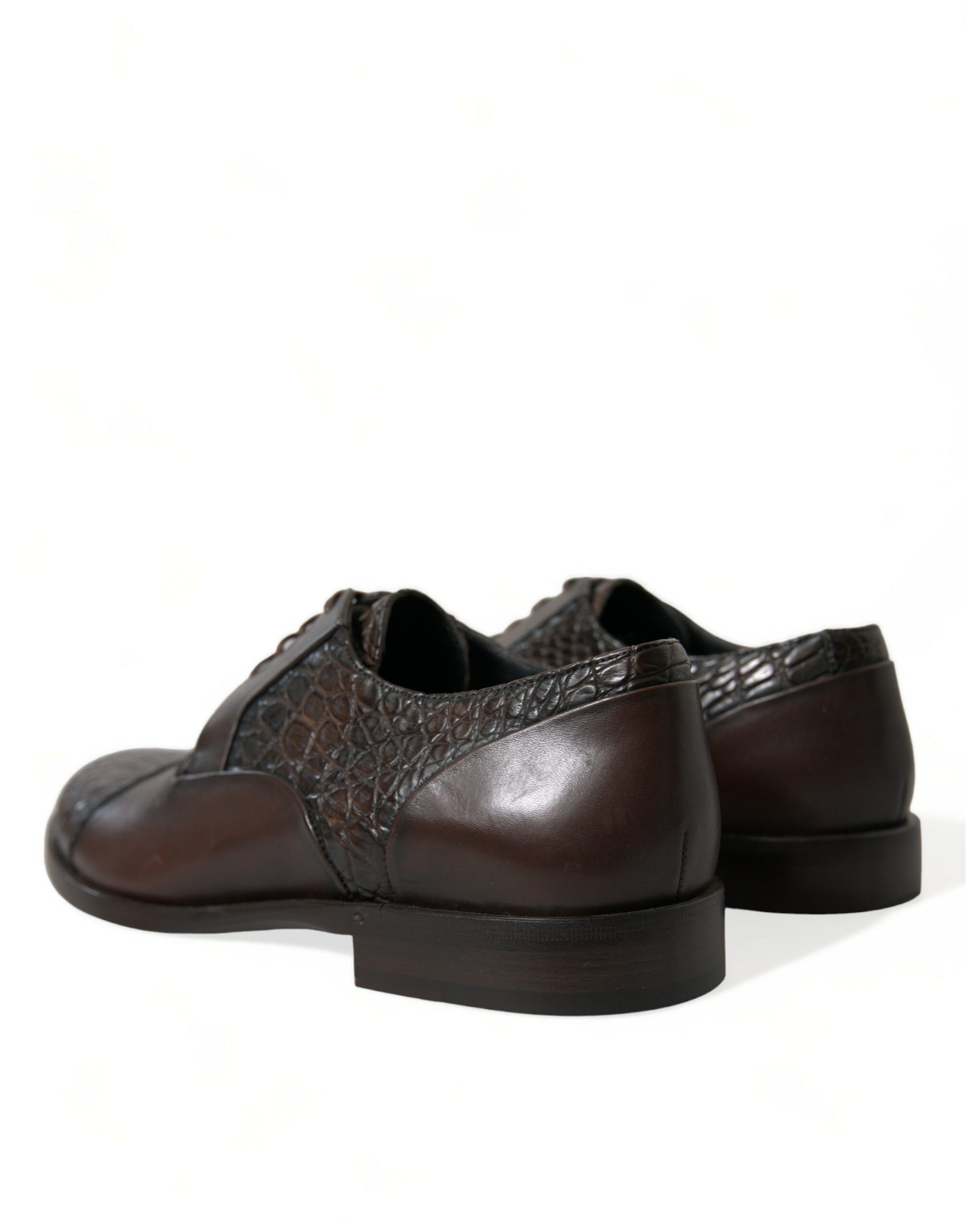 Dolce & Gabbana Brown Exotic Leather Lace Up Oxford Dress Shoes Dolce & Gabbana