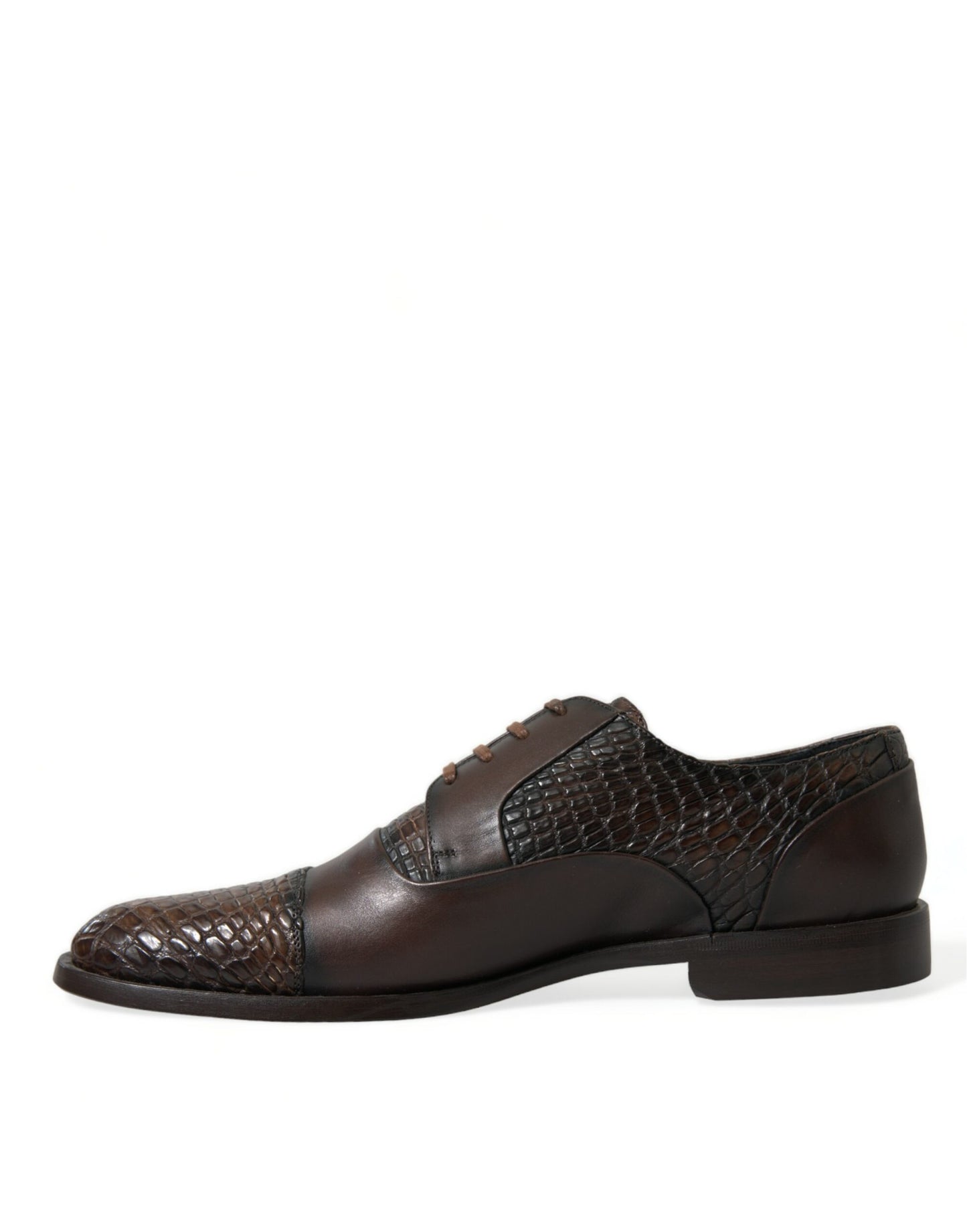 Dolce & Gabbana Brown Exotic Leather Lace Up Oxford Dress Shoes Dolce & Gabbana