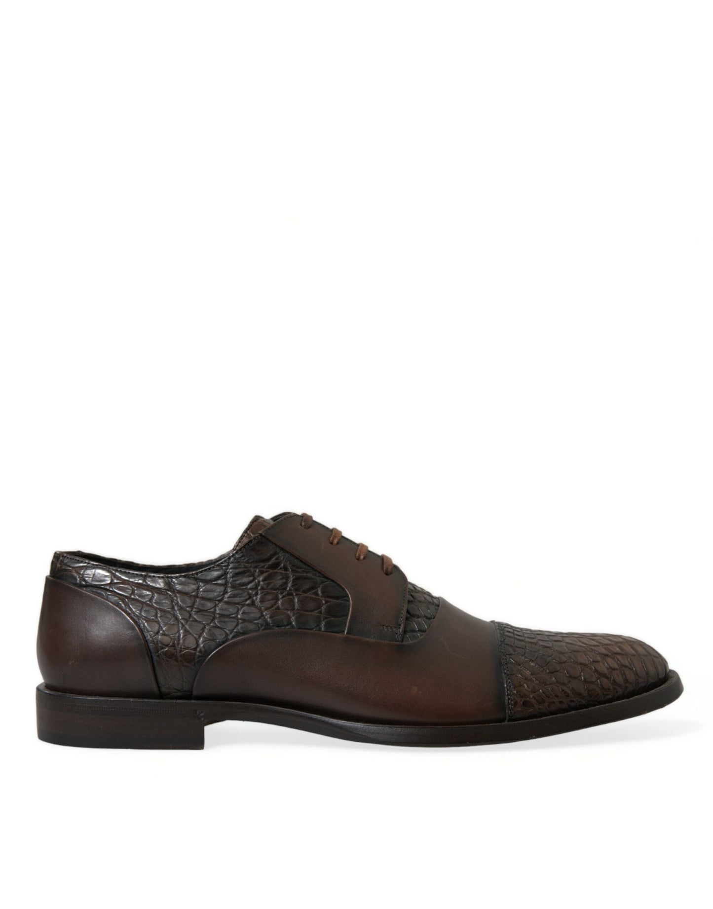 Dolce & Gabbana Brown Exotic Leather Lace Up Oxford Dress Shoes Dolce & Gabbana