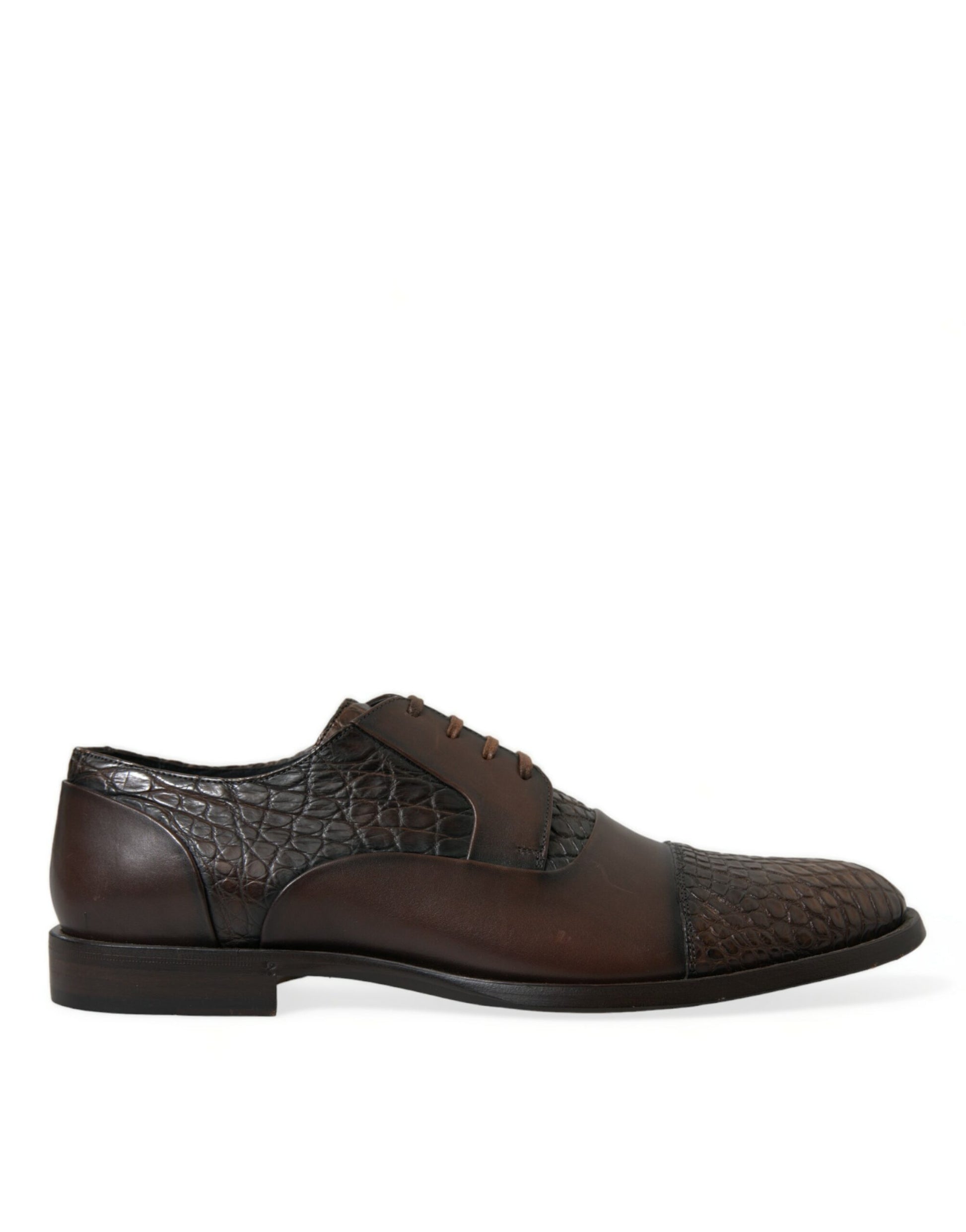 Dolce & Gabbana Brown Exotic Leather Lace Up Oxford Dress Shoes Dolce & Gabbana