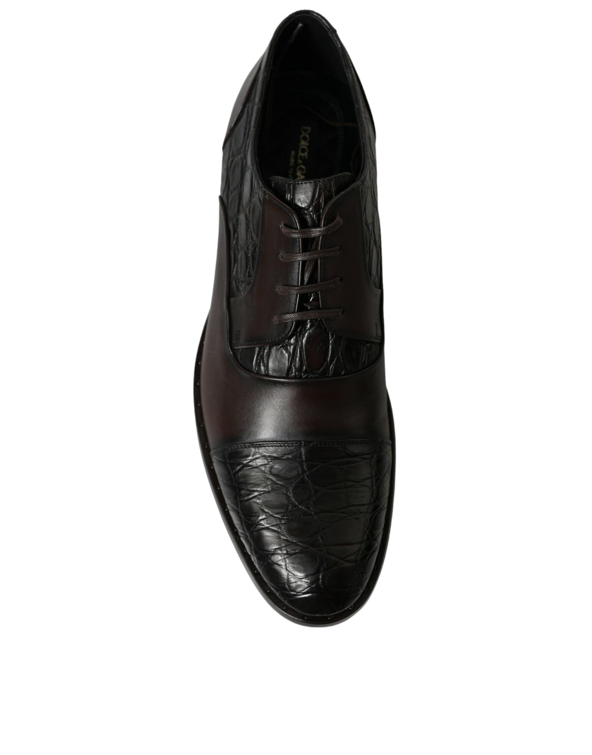 Dolce & Gabbana Brown Exotic Leather Formal Men Dress Shoes Dolce & Gabbana