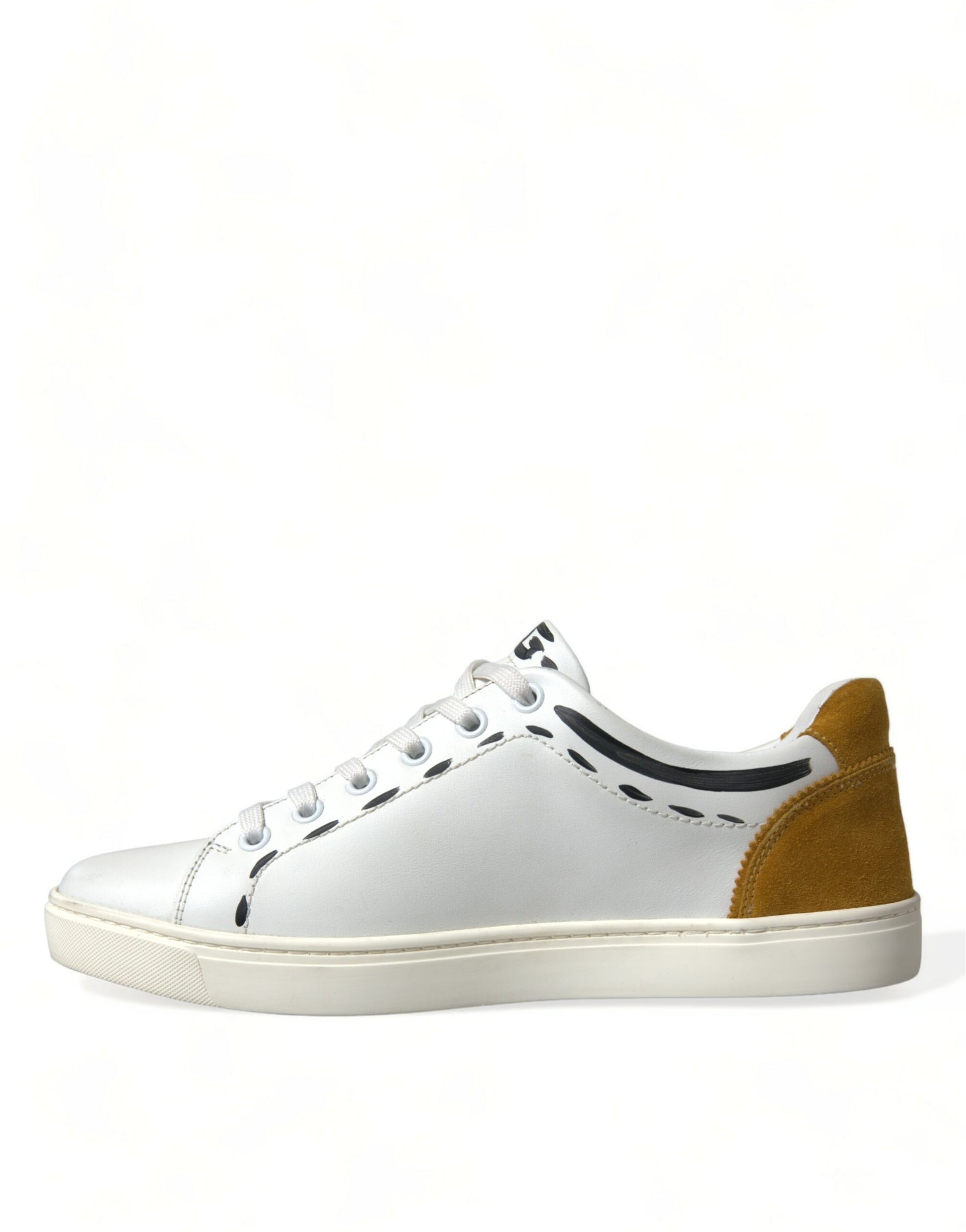 Dolce & Gabbana White Leather LOVE Milano Men Sneakers Shoes Dolce & Gabbana