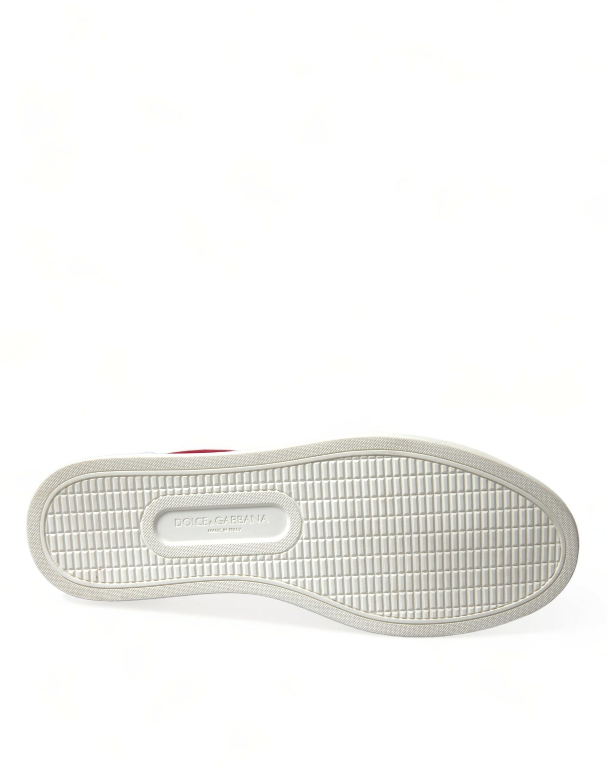 Dolce & Gabbana Red Suede Leather Men Low Top Sneakers Shoes Dolce & Gabbana