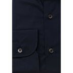 Bagutta Blue Cotton Men's Slim Shirt