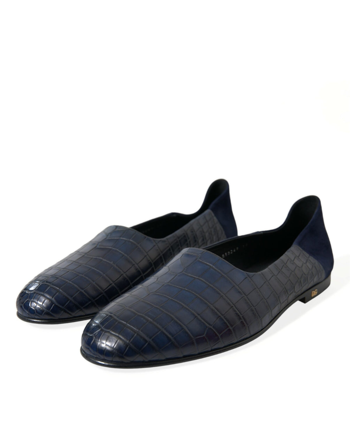 Dolce & Gabbana Blue Crocodile Leather Loafers Slip On Shoes - Eljoys Fashion 