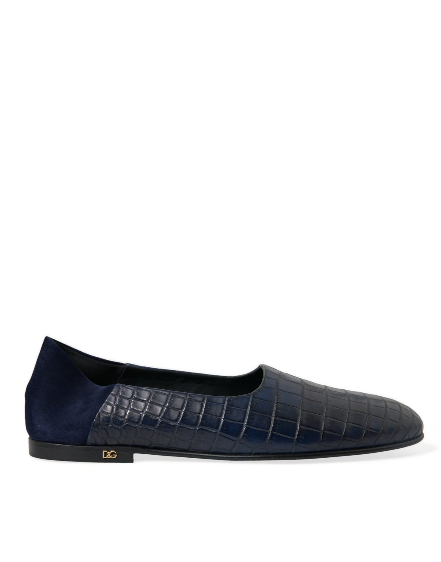 Dolce & Gabbana Blue Crocodile Leather Loafers Slip On Shoes Dolce & Gabbana
