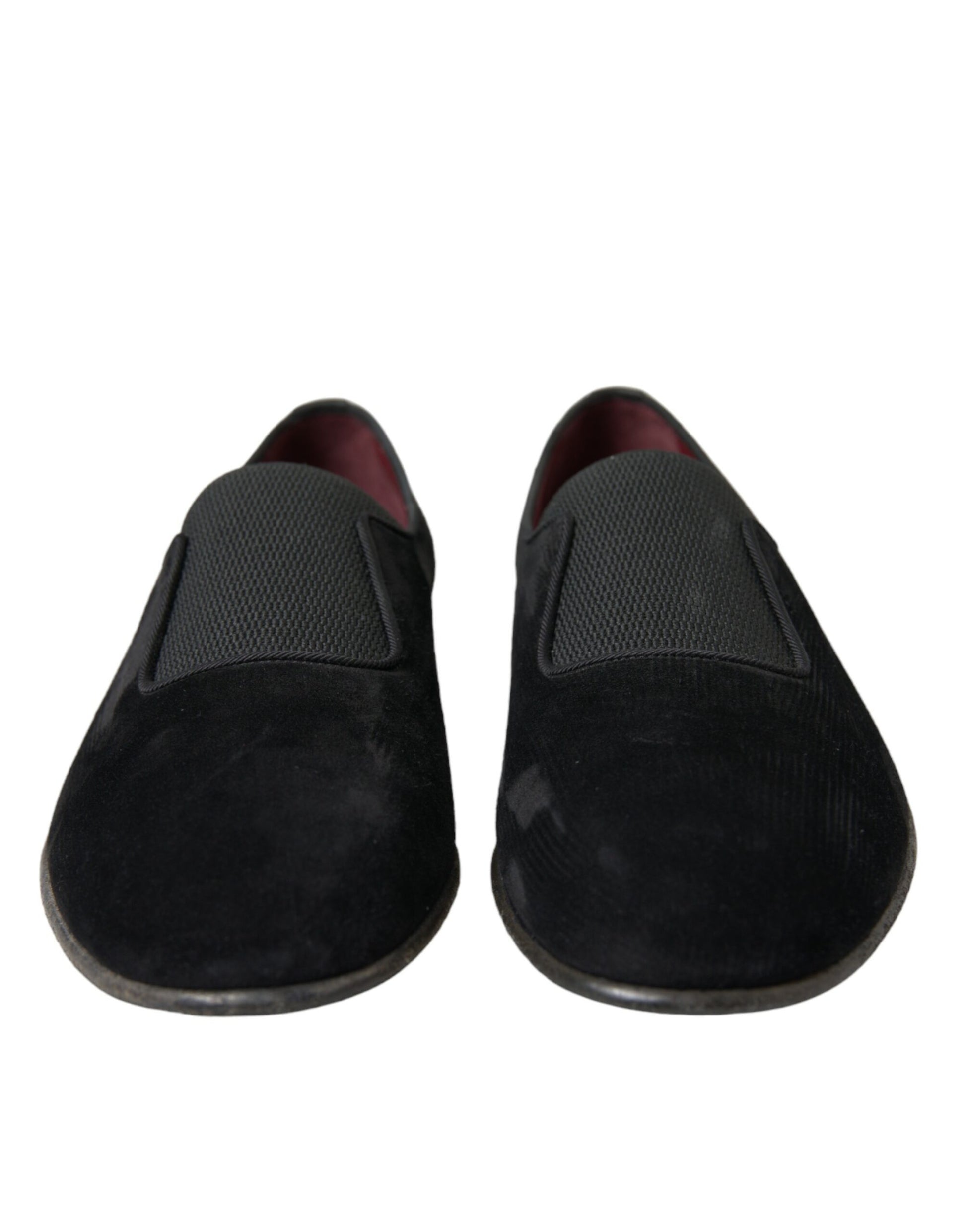 Dolce & Gabbana Black RUNWAY Velour AMALFI Loafers Shoes Dolce & Gabbana