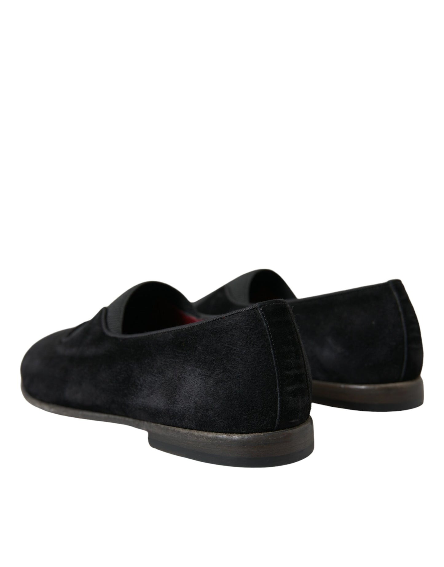 Dolce & Gabbana Black RUNWAY Velour AMALFI Loafers Shoes Dolce & Gabbana