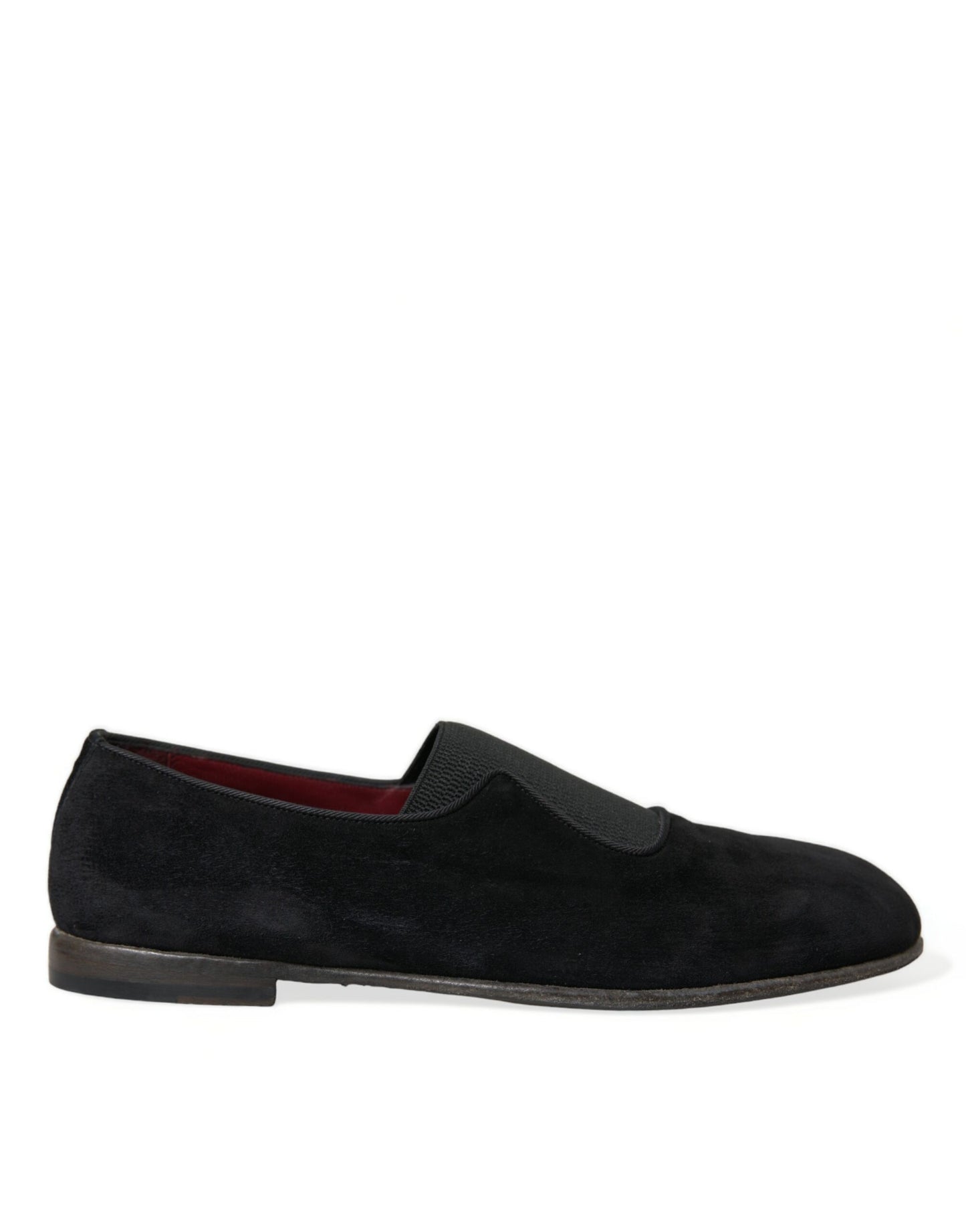 Dolce & Gabbana Black RUNWAY Velour AMALFI Loafers Shoes Dolce & Gabbana