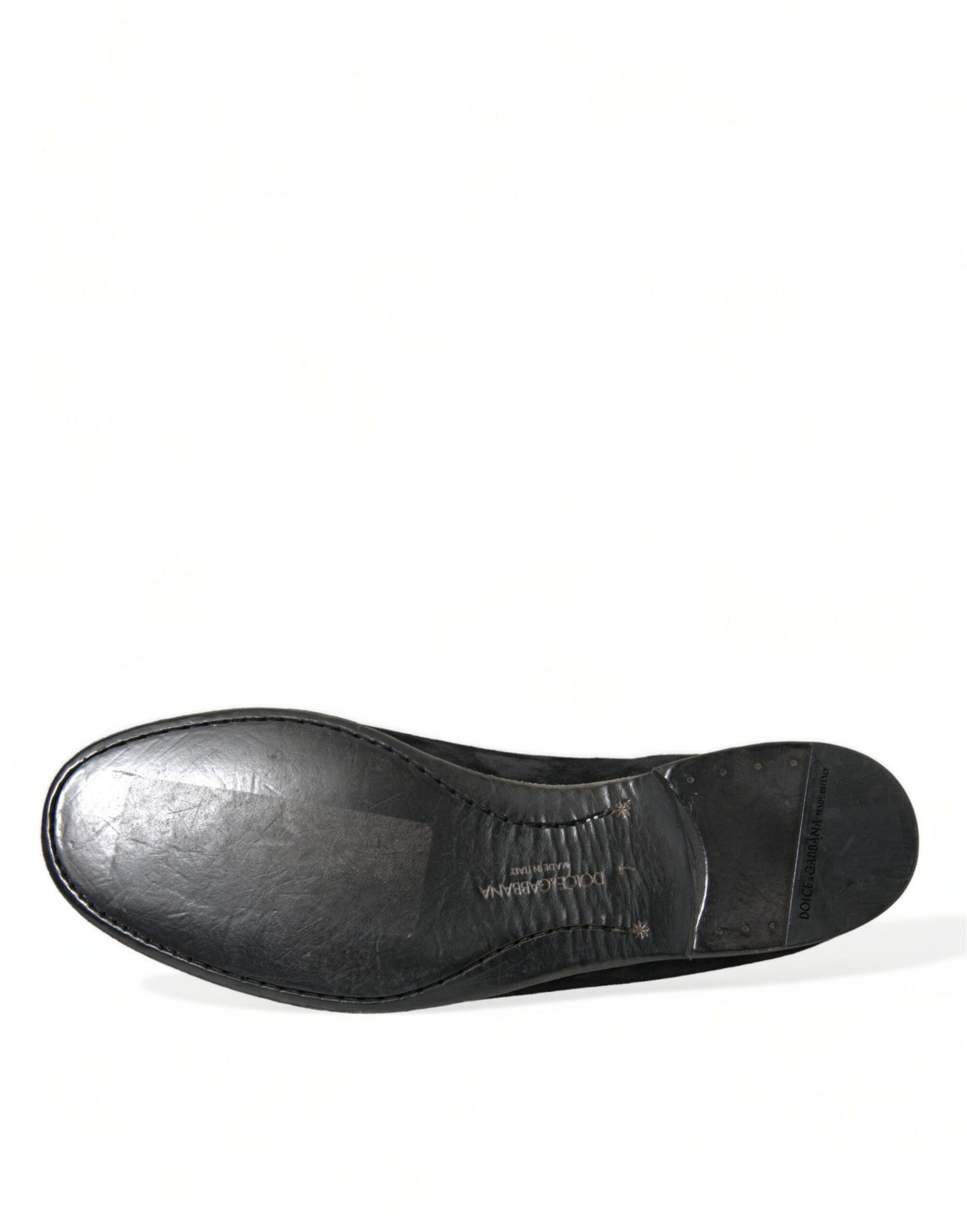 Dolce & Gabbana Black RUNWAY Velour AMALFI Loafers Shoes Dolce & Gabbana