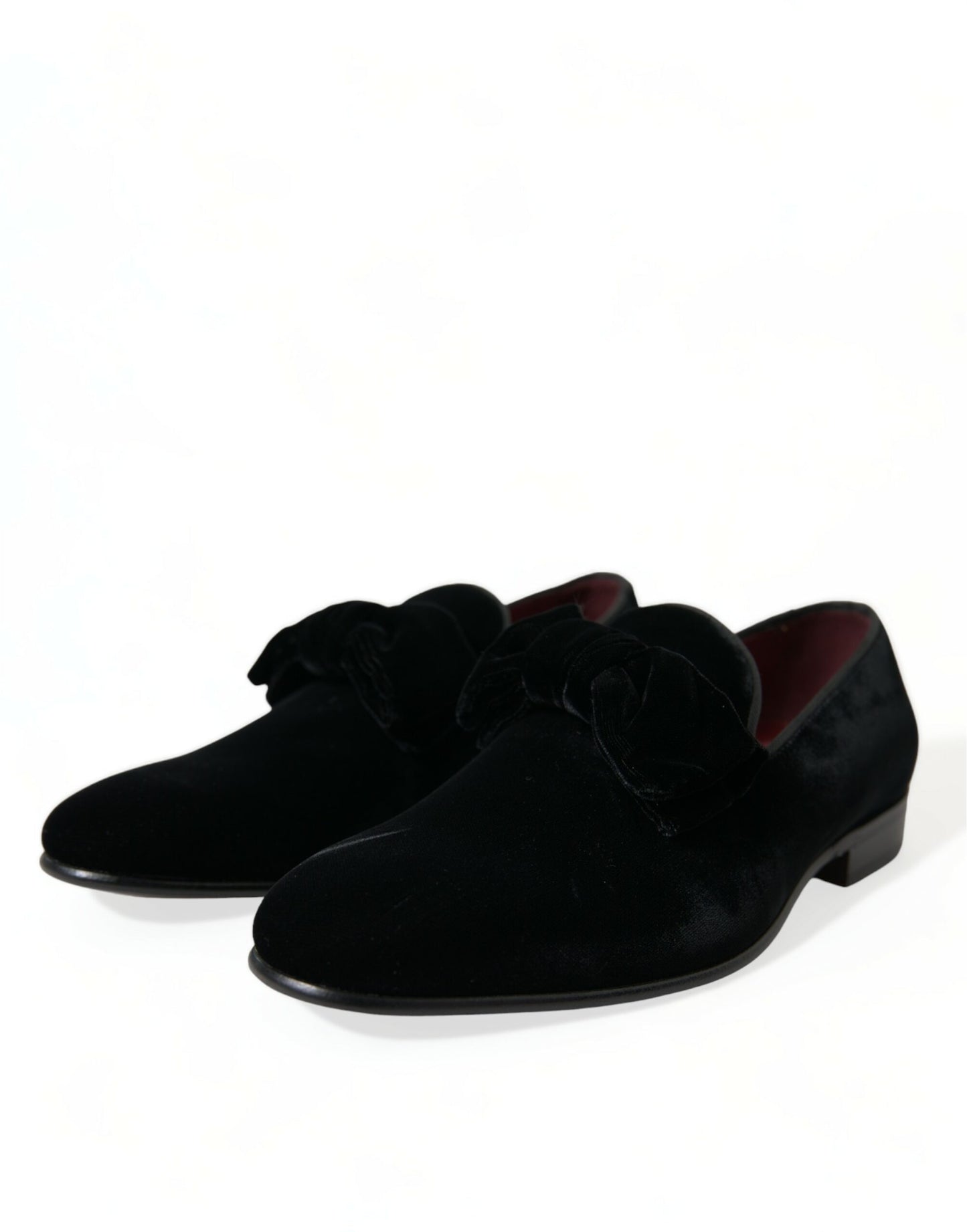 Dolce & Gabbana Black Velvet Loafers Formal Dress Shoes Dolce & Gabbana