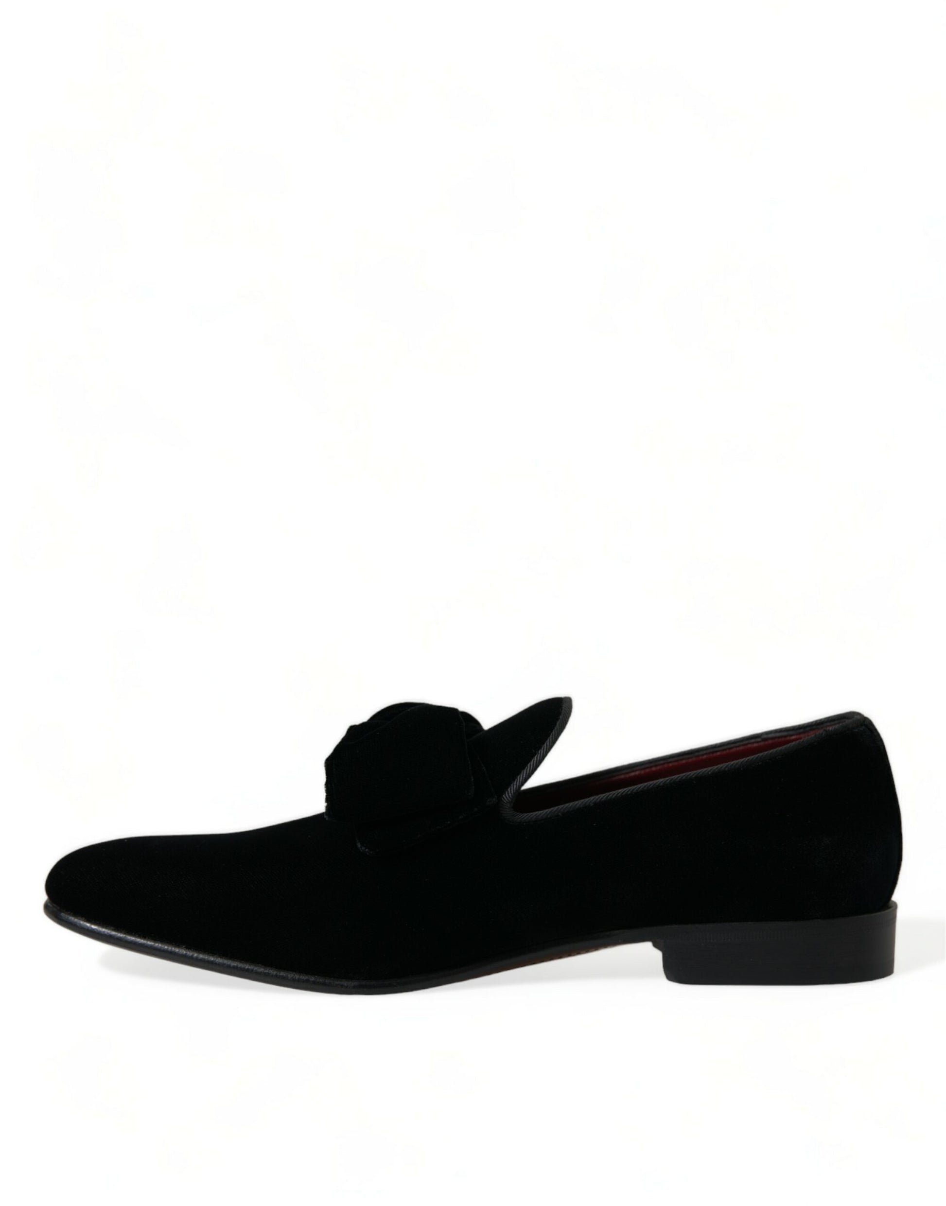 Dolce & Gabbana Black Velvet Loafers Formal Dress Shoes Dolce & Gabbana