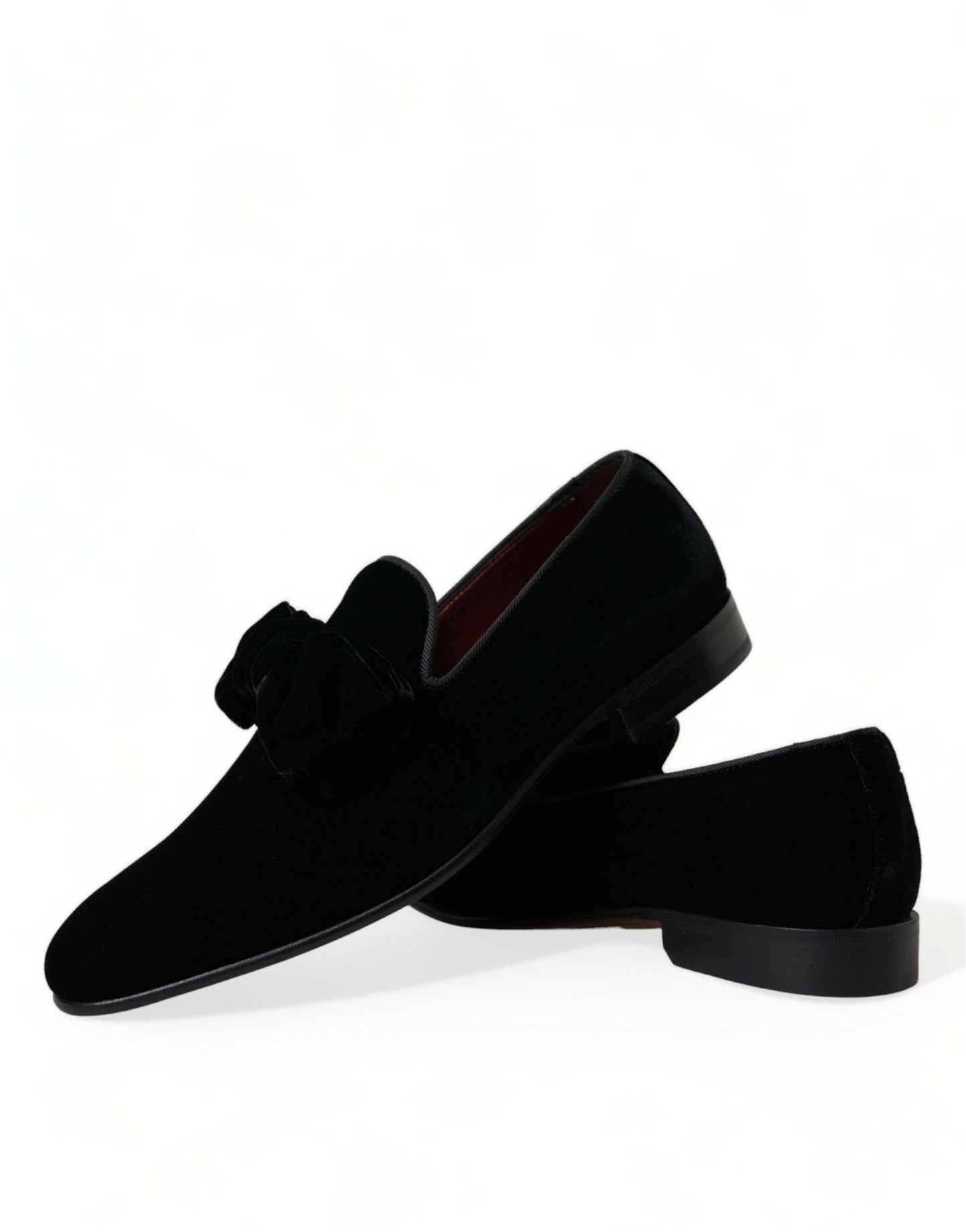 Dolce & Gabbana Black Velvet Loafers Formal Dress Shoes Dolce & Gabbana