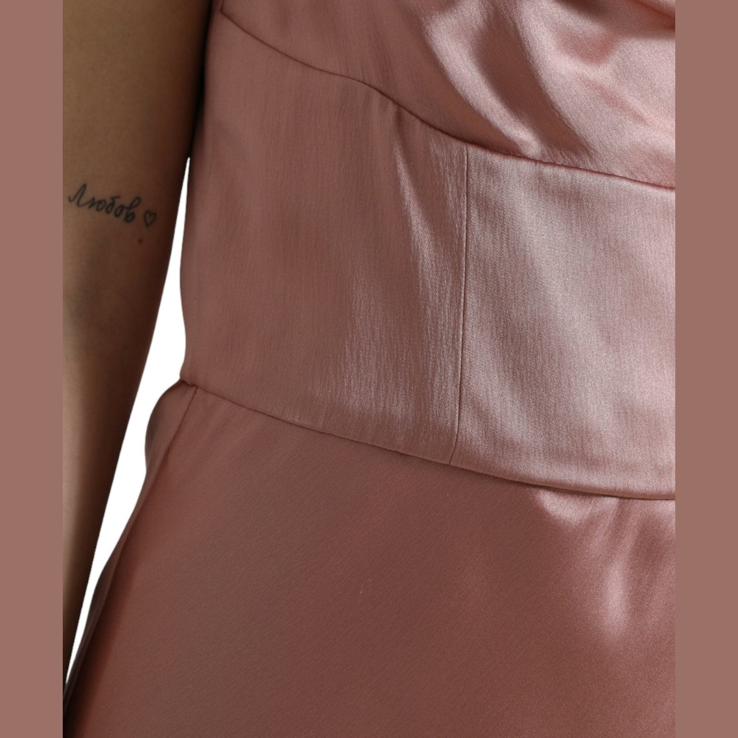 Dolce & Gabbana Pink Silk Spaghetti Straps Long Gown Dress