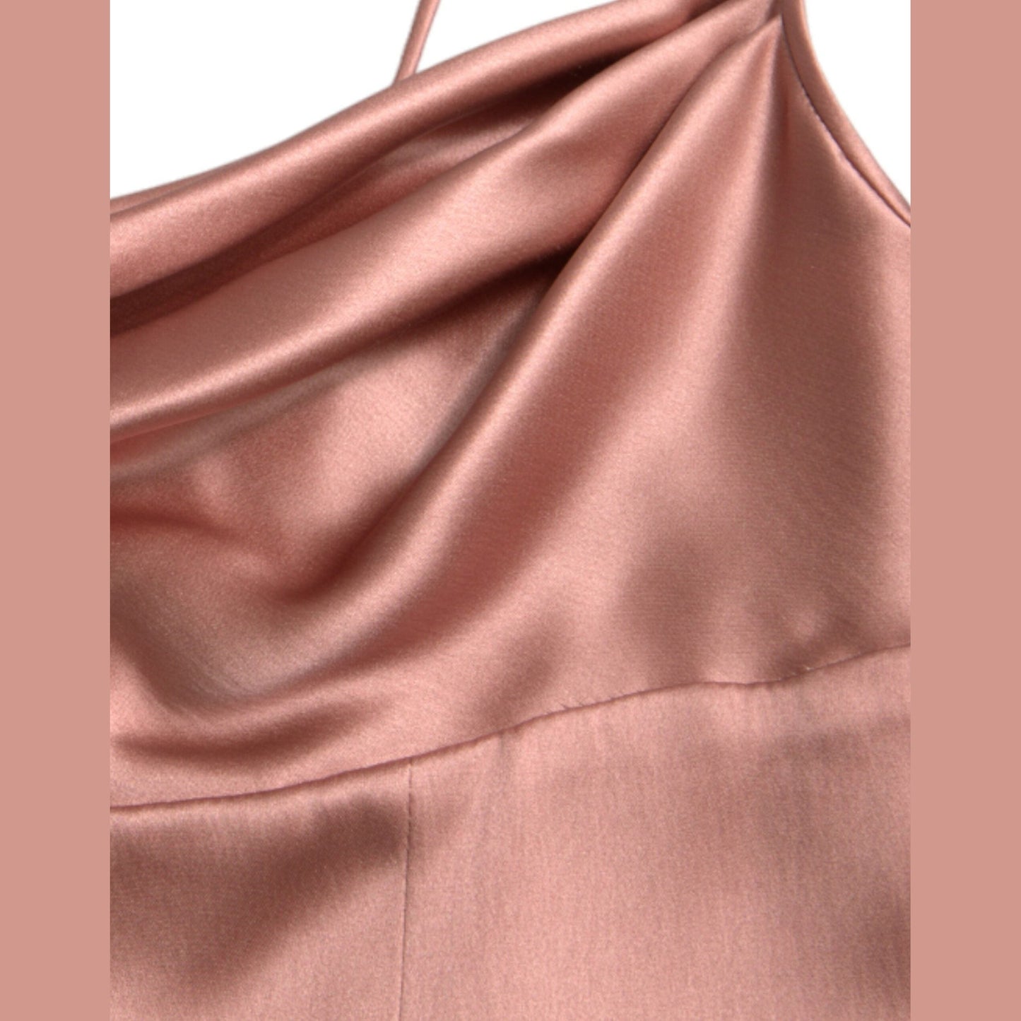 Dolce & Gabbana Pink Silk Spaghetti Straps Long Gown Dress