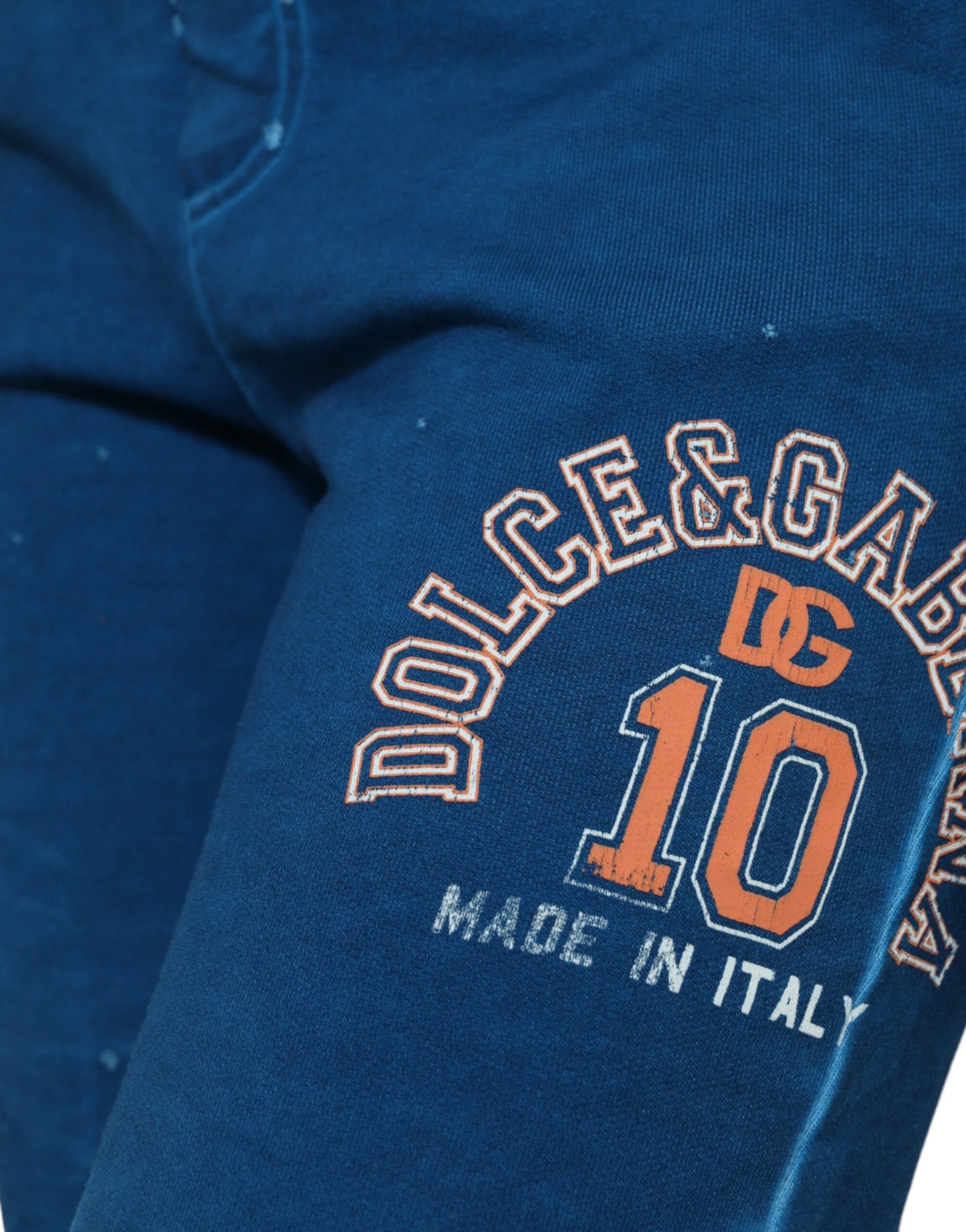 Dolce & Gabbana Blue Logo Cotton Jogger Sweatpants Pants Dolce & Gabbana