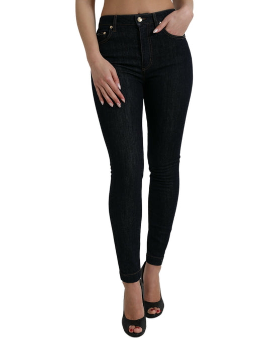 Dolce & Gabbana Blue Cotton Stretch Denim Skinny Jeans Dolce & Gabbana