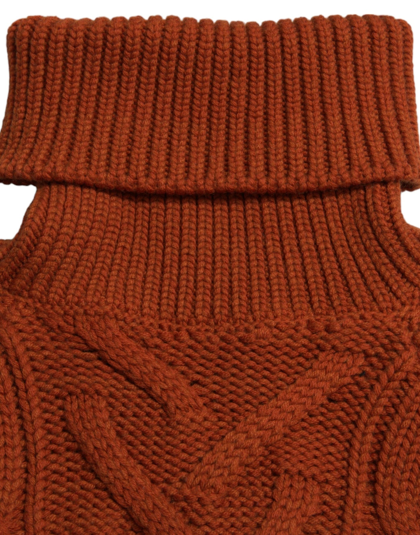 Dolce & Gabbana Brown Wool Knit Turtleneck Pullover Sweater Dolce & Gabbana