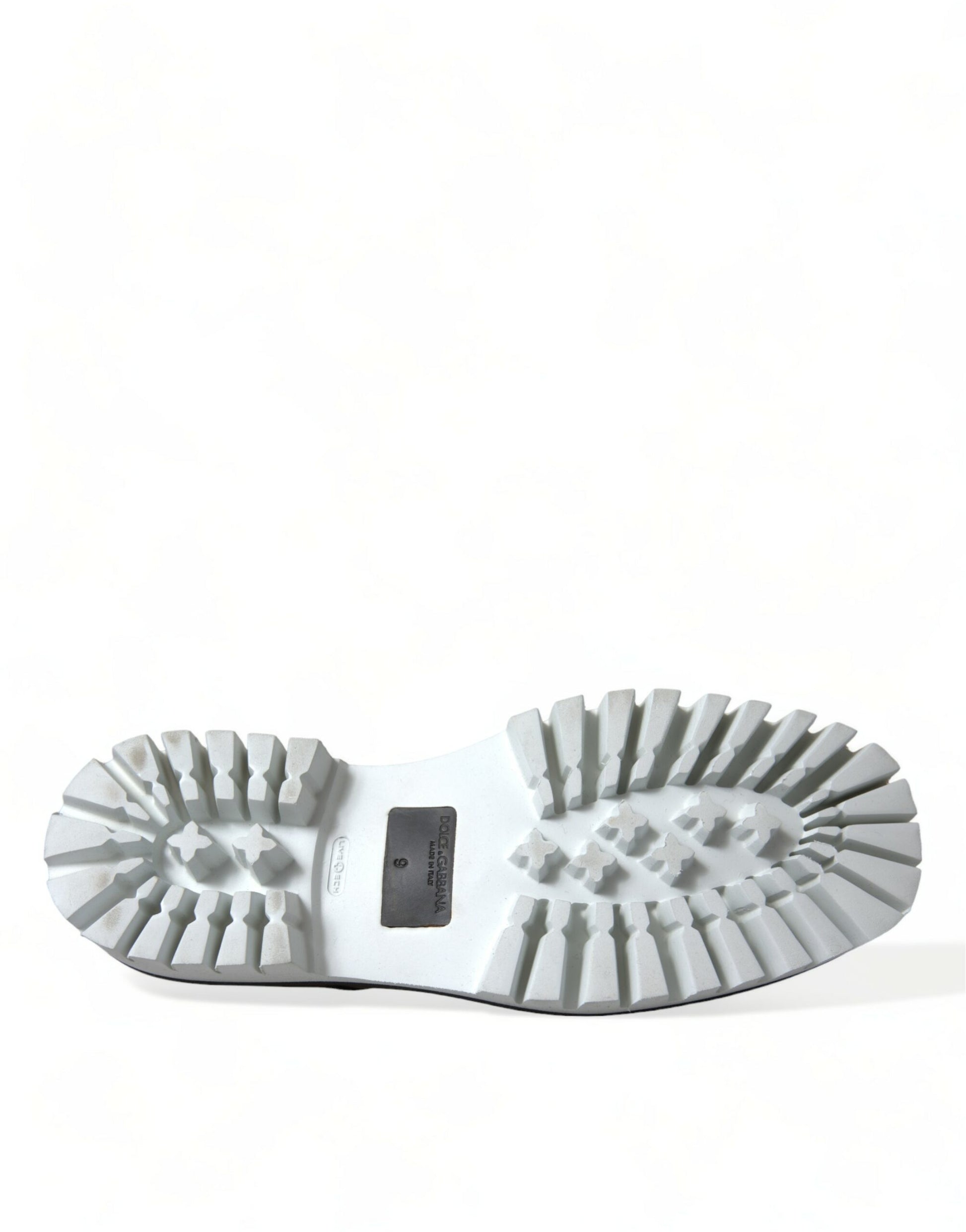 Dolce & Gabbana Black White Leather Lace Up Derby Dress Shoes Dolce & Gabbana