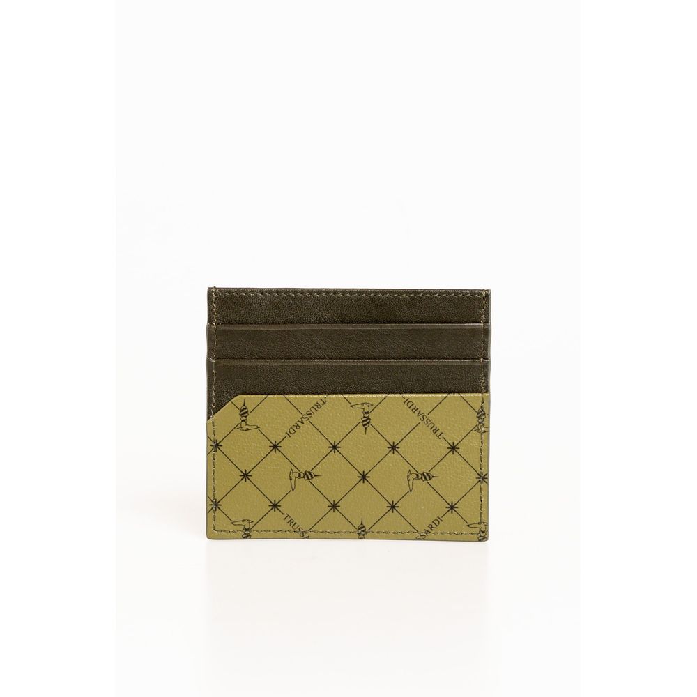 Trussardi Green Leather Men Wallet Trussardi