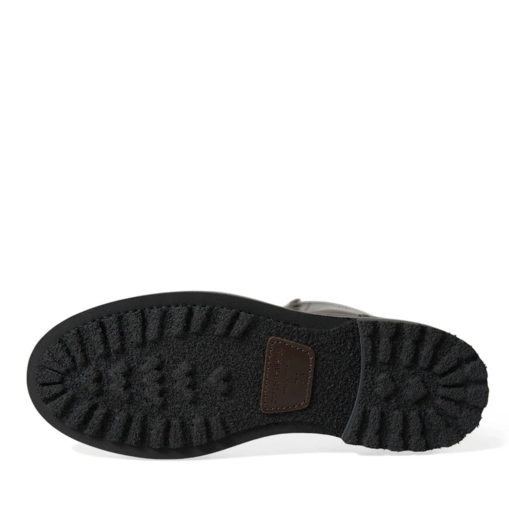 Dolce & Gabbana Black Leather Military Combat Boots Shoes Dolce & Gabbana