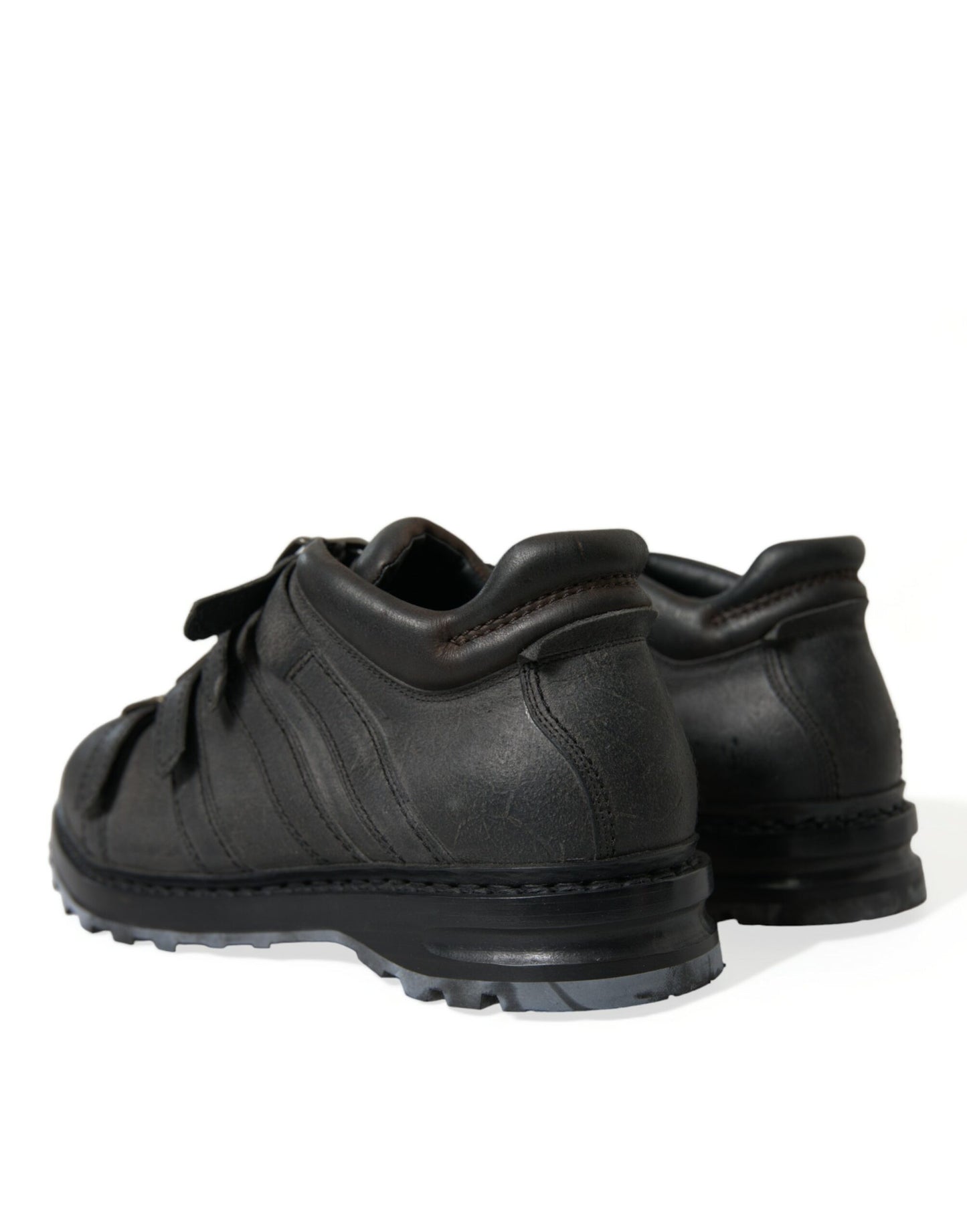 Dolce & Gabbana Black Leather Strap Men Ankle Boots Shoes Dolce & Gabbana