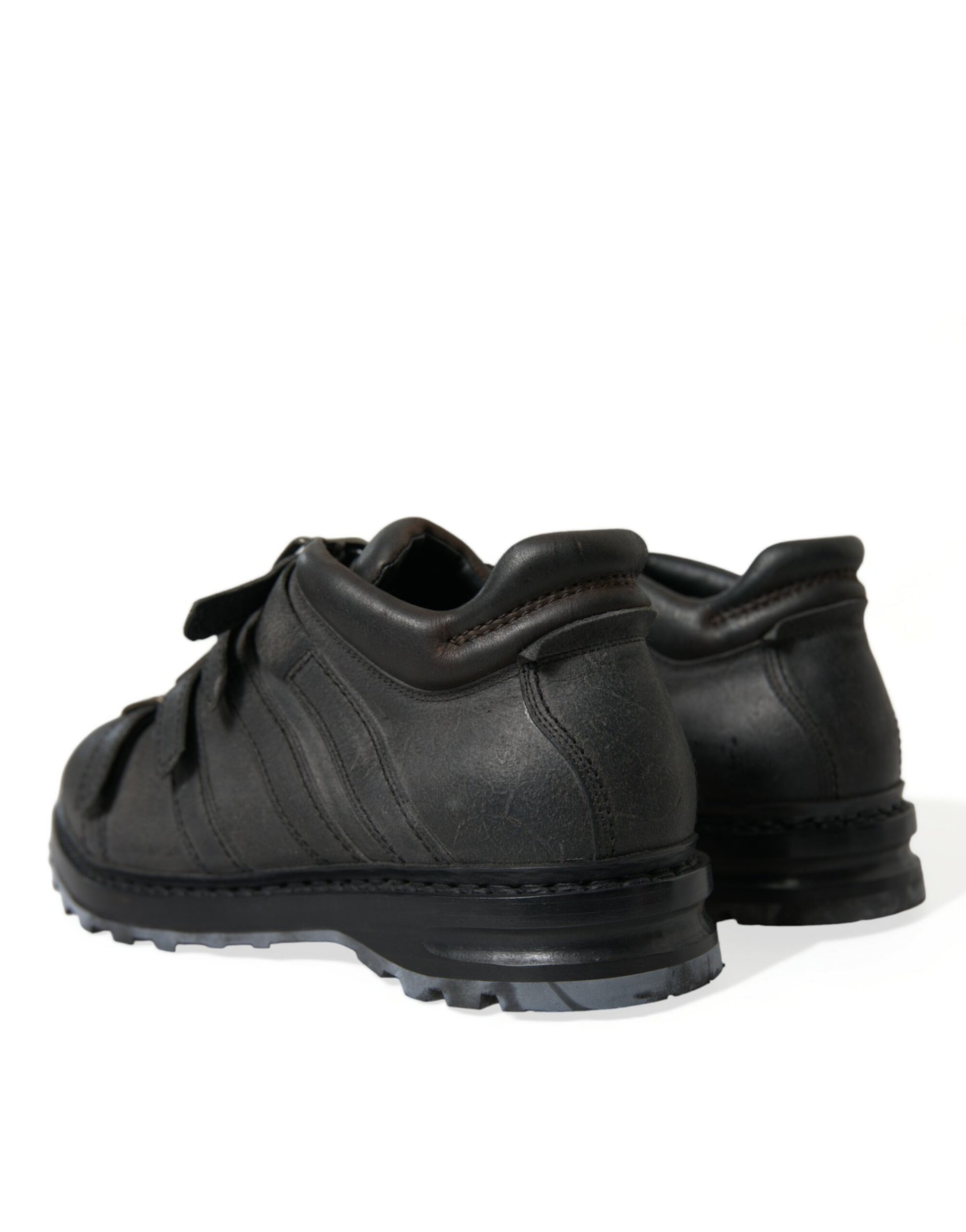 Dolce & Gabbana Black Leather Strap Men Ankle Boots Shoes Dolce & Gabbana