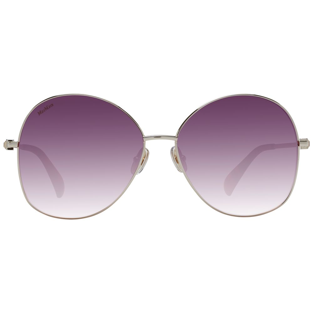 Max Mara gold metal sunglasses with sleek frame and tinted lenses, stylish accessories for sun protection and fashion.
