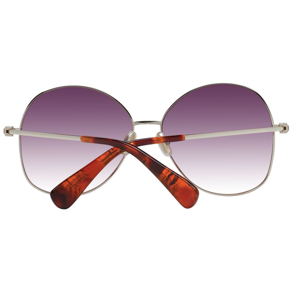 Max Mara gold metal sunglasses with sleek frame and tinted lenses, stylish eyewear for a sophisticated look.