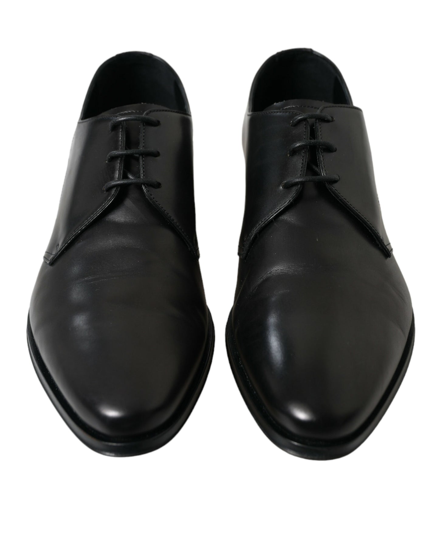 Dolce & Gabbana Black Leather Lace Up Formal Derby Dress Shoes Dolce & Gabbana