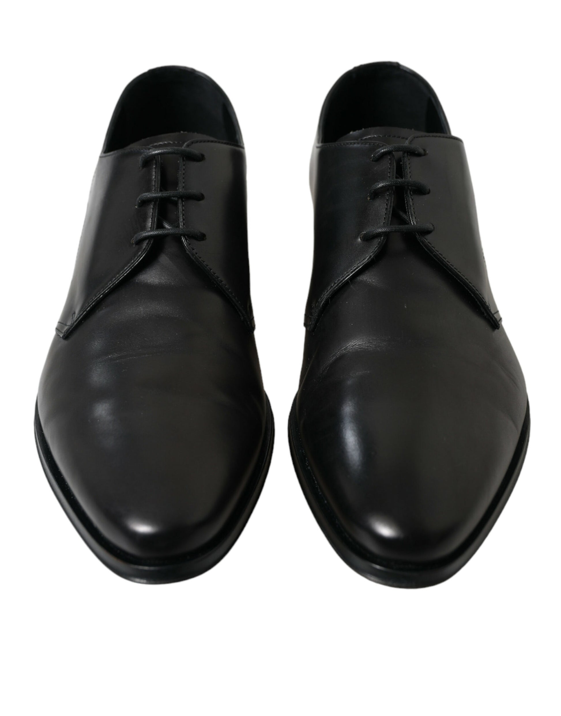 Dolce & Gabbana Black Leather Lace Up Formal Derby Dress Shoes Dolce & Gabbana