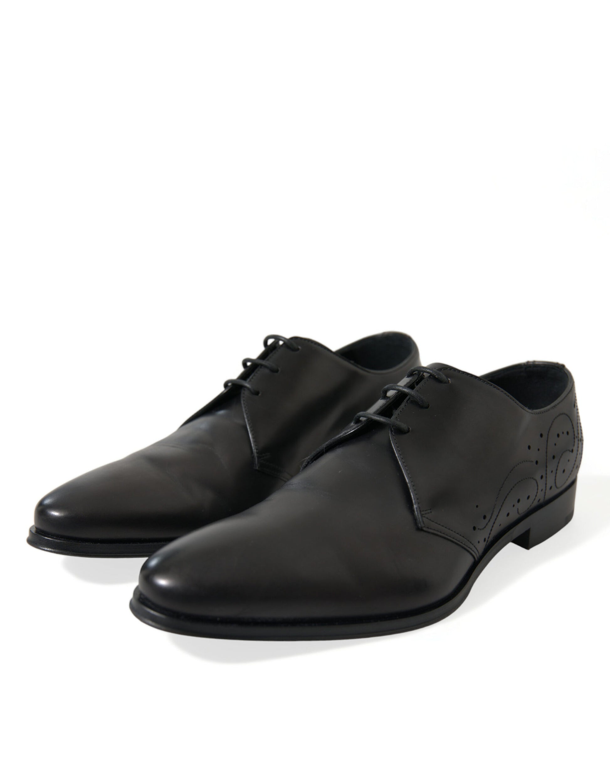 Dolce & Gabbana Black Leather Lace Up Formal Derby Dress Shoes Dolce & Gabbana