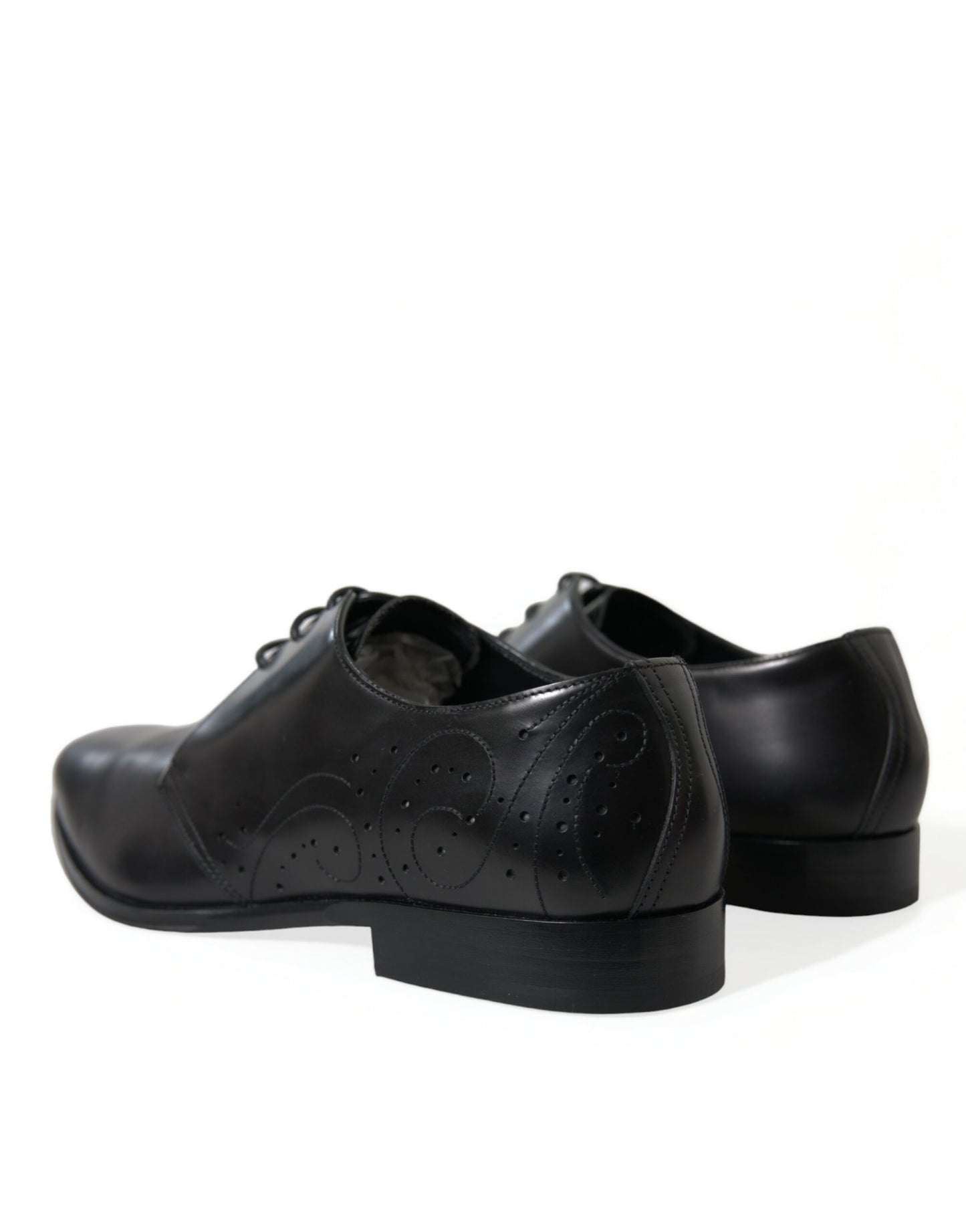 Dolce & Gabbana Black Leather Lace Up Formal Derby Dress Shoes Dolce & Gabbana