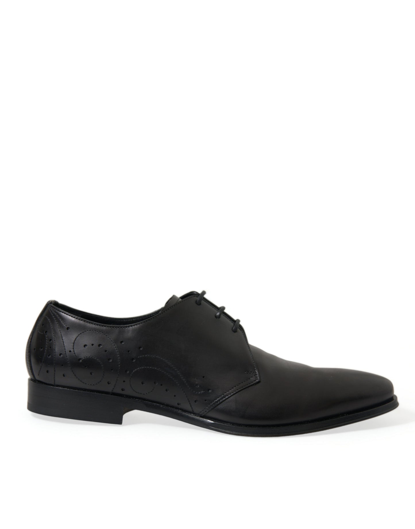 Dolce & Gabbana Black Leather Lace Up Formal Derby Dress Shoes Dolce & Gabbana
